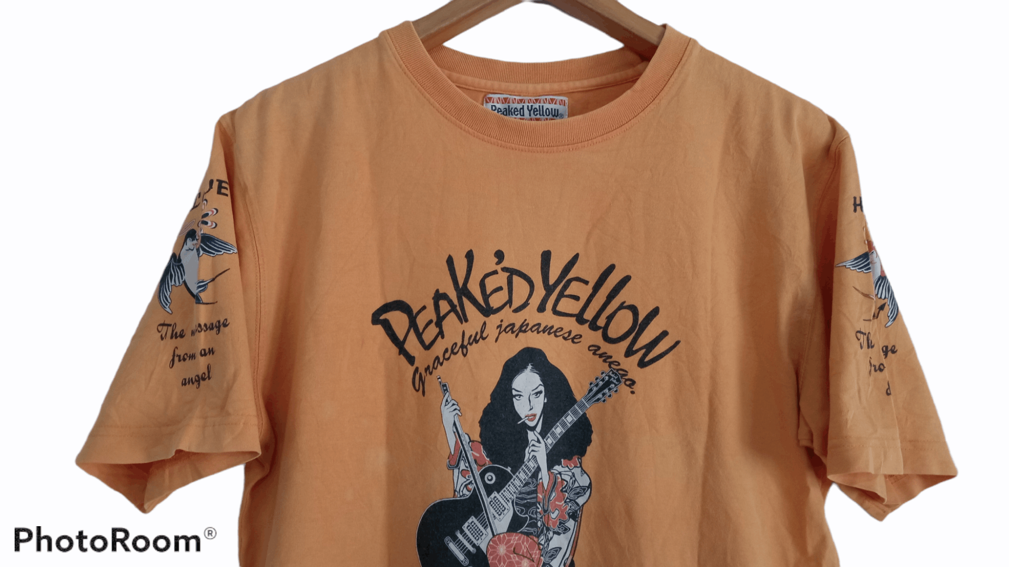 Japanese Brand × Vintage 🔥🔥Vtg Peaked Yellow Japanese Anego Geisha T-Shirt Size US S / EU 44-46 / 1 - 10 Thumbnail