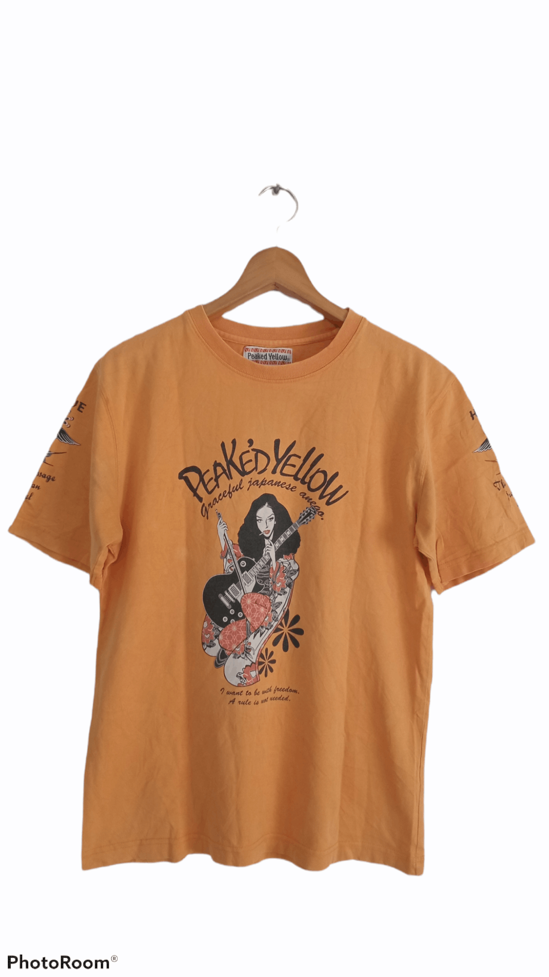 Japanese Brand × Vintage 🔥🔥Vtg Peaked Yellow Japanese Anego Geisha T-Shirt Size US S / EU 44-46 / 1 - 1 Thumbnail