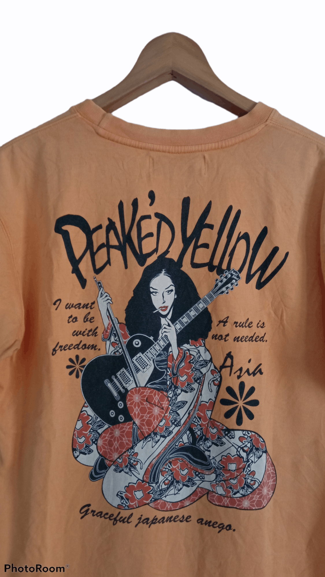 Japanese Brand × Vintage 🔥🔥Vtg Peaked Yellow Japanese Anego Geisha T-Shirt Size US S / EU 44-46 / 1 - 20 Thumbnail