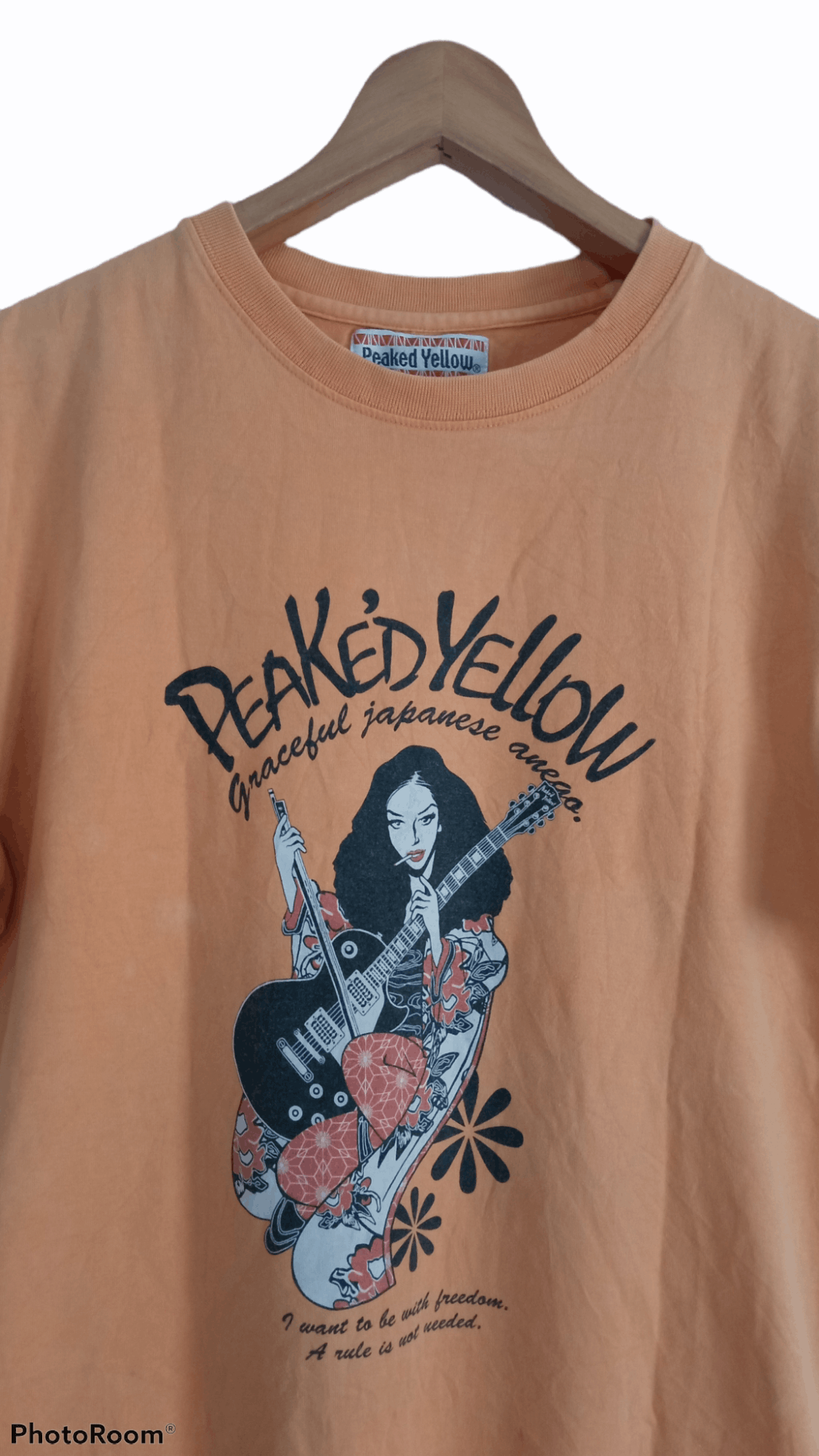 Japanese Brand × Vintage 🔥🔥Vtg Peaked Yellow Japanese Anego Geisha T-Shirt Size US S / EU 44-46 / 1 - 14 Thumbnail
