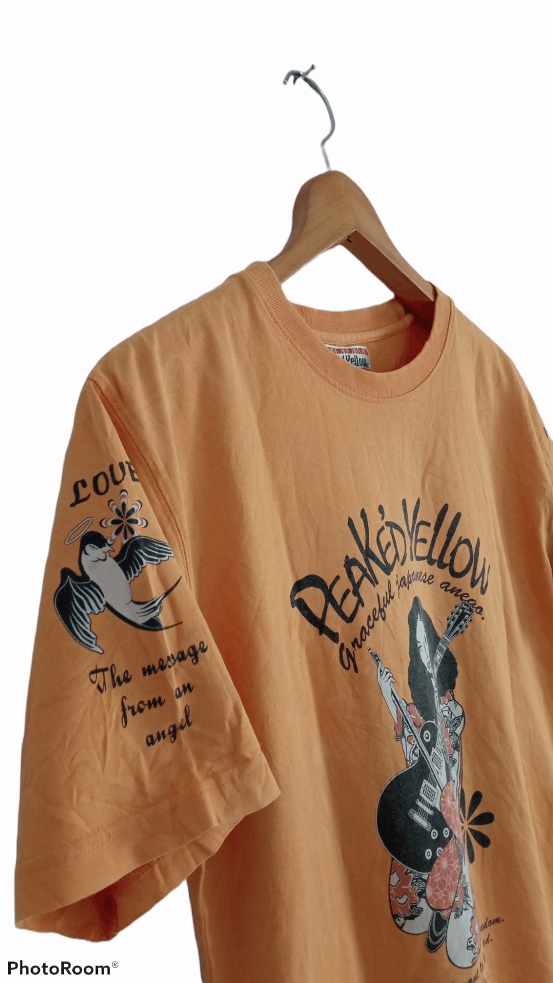 Japanese Brand × Vintage 🔥🔥Vtg Peaked Yellow Japanese Anego Geisha T-Shirt Size US S / EU 44-46 / 1 - 7 Thumbnail
