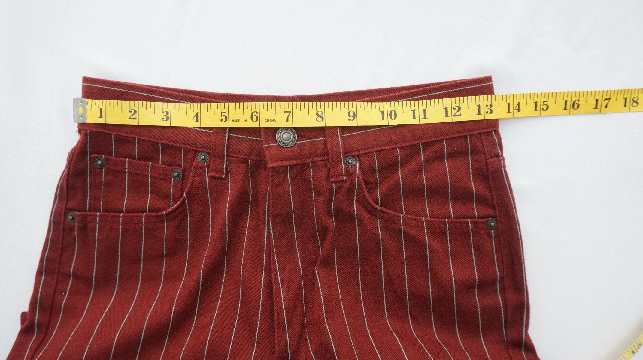 Japanese Brand Rare 90s BISON Japan Striped Light Jeans Size US 26 / EU 42 - 11 Thumbnail