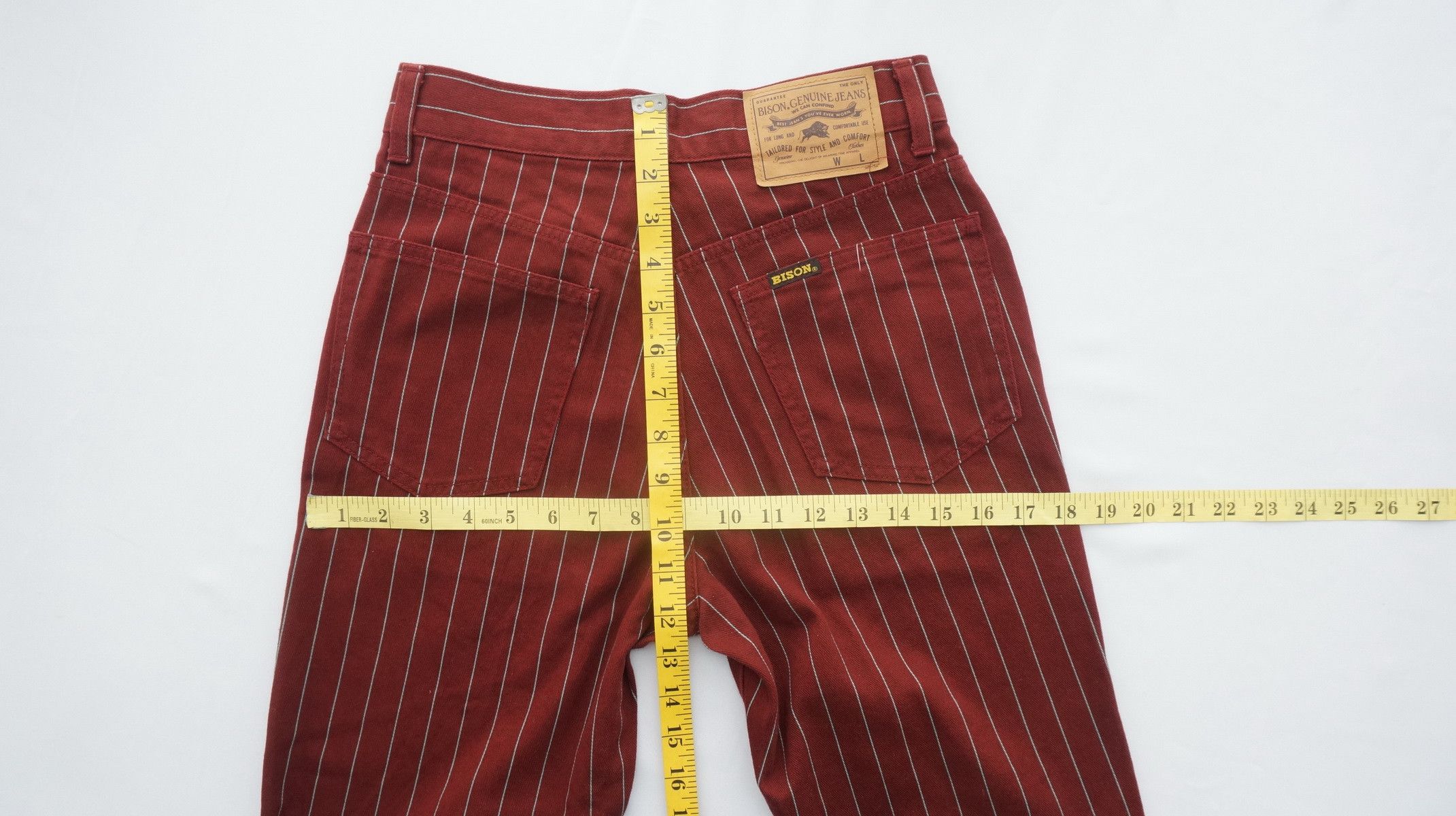 Japanese Brand Rare 90s BISON Japan Striped Light Jeans Size US 26 / EU 42 - 15 Thumbnail