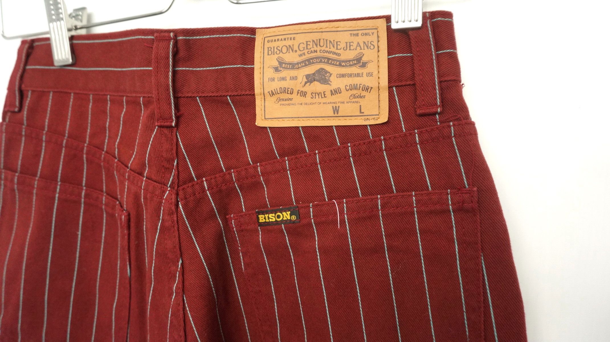 Japanese Brand Rare 90s BISON Japan Striped Light Jeans Size US 26 / EU 42 - 4 Thumbnail