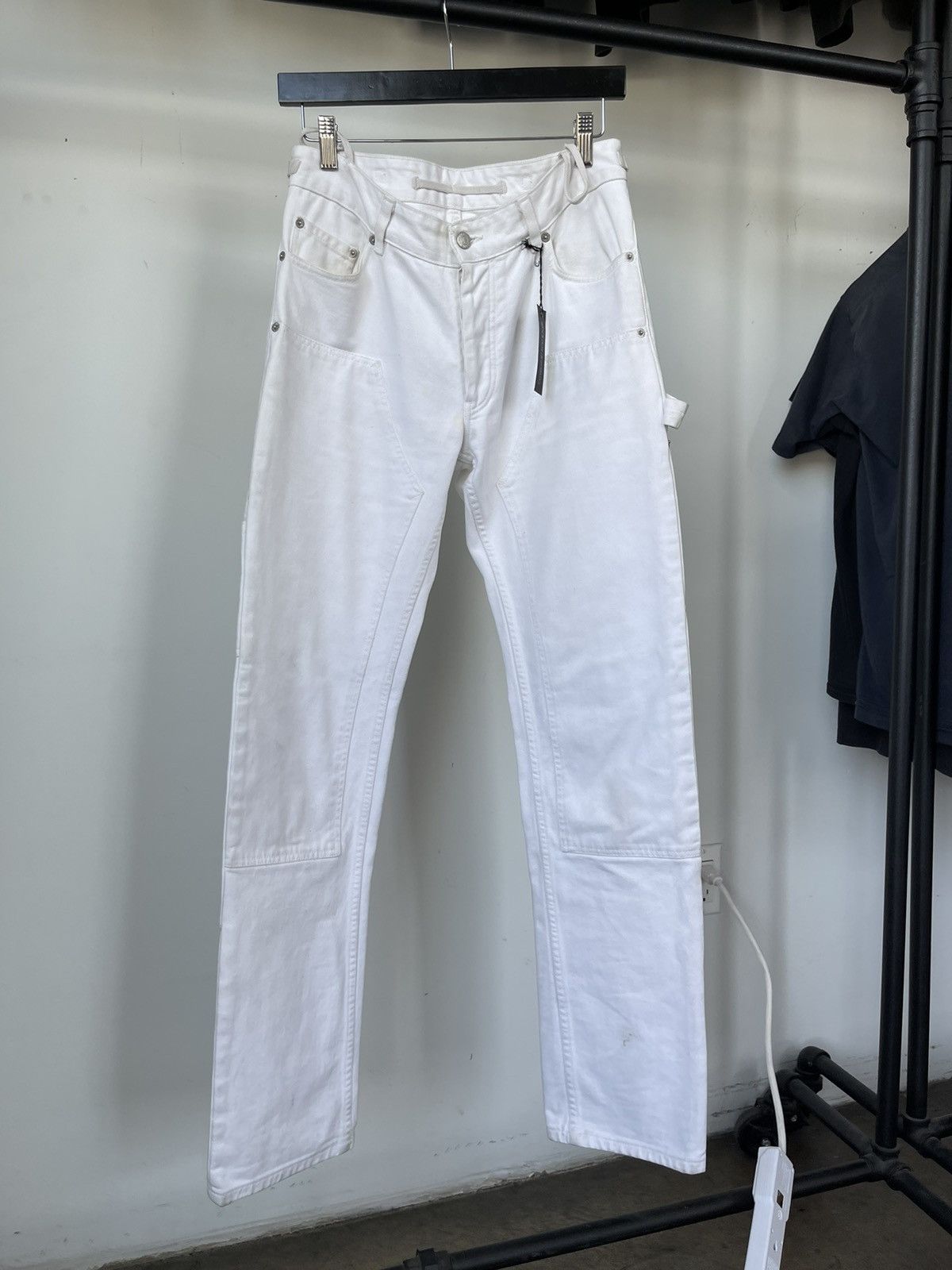 image of Helmut Lang White Denim Double Knee, Men's (Size 31)