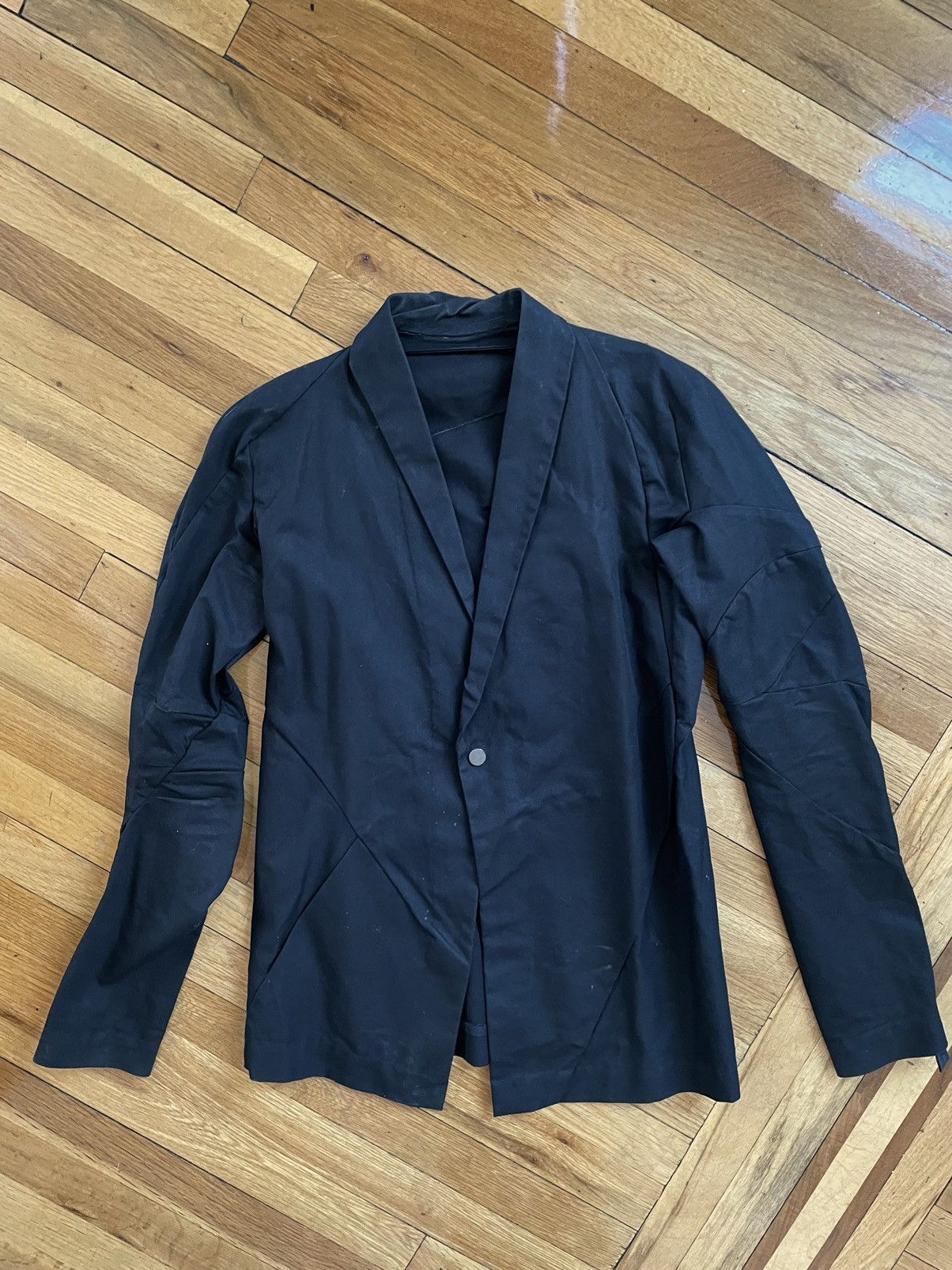 image of Leon Emanuel Blanck Distortion Canvas Jacket in Black, Men's (Size Medium)