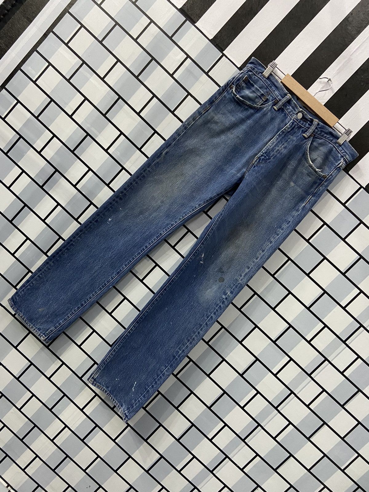 Levi's Vintage Levi’s 505 Faded Blue White Oak Cone Denim Size US 32 / EU 48 - 3 Thumbnail