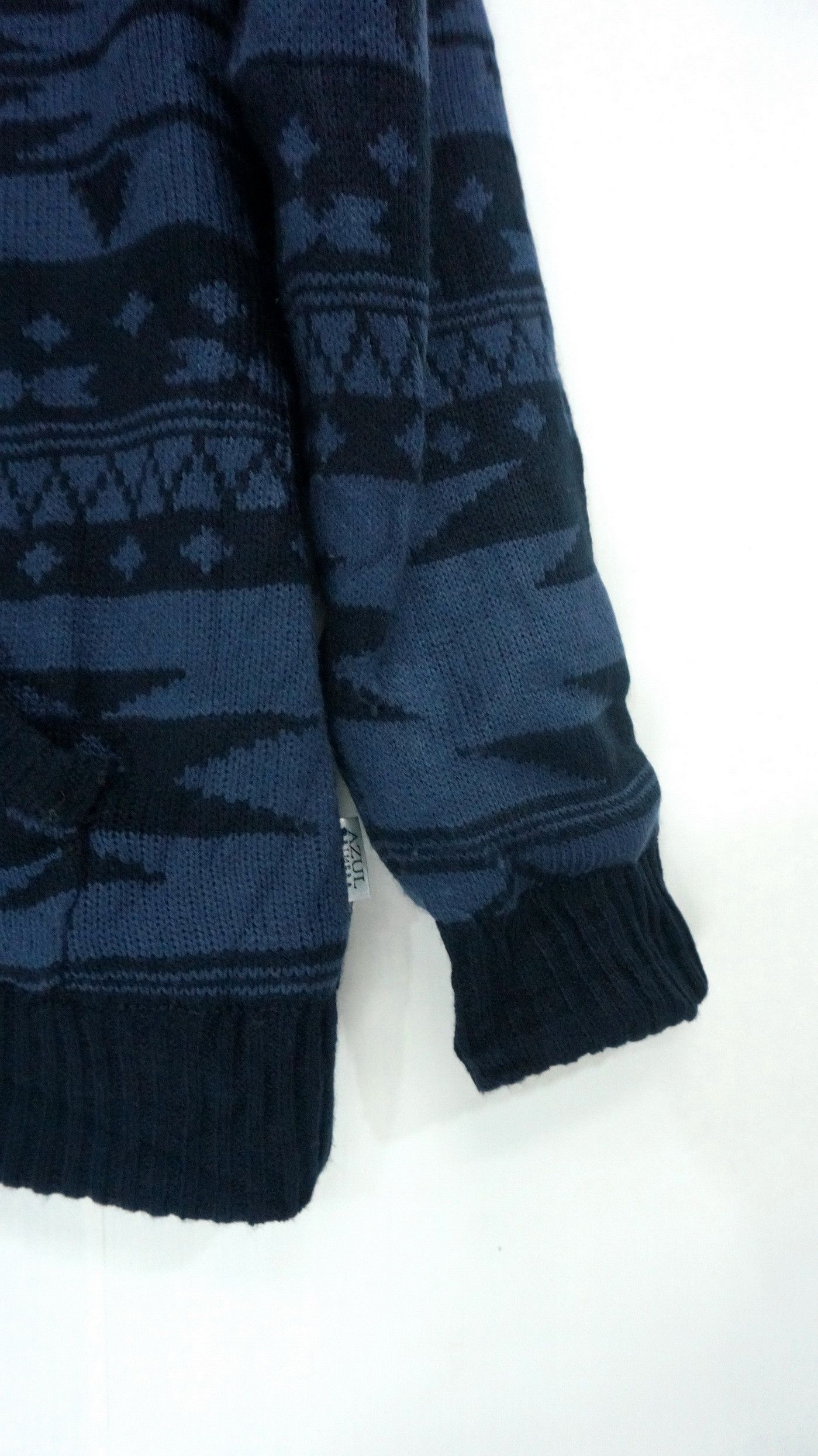 Japanese Brand AZUL PRIMERA Aztec Mono Navajo Native Zipper Sweater Hoodie Size US S / EU 44-46 / 1 - 6 Thumbnail