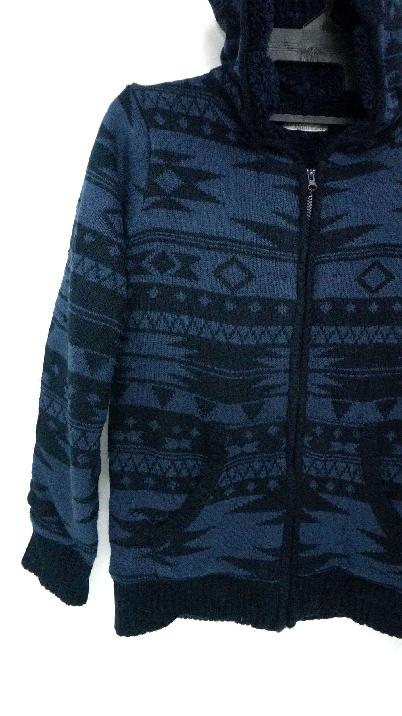 Japanese Brand AZUL PRIMERA Aztec Mono Navajo Native Zipper Sweater Hoodie Size US S / EU 44-46 / 1 - 4 Thumbnail