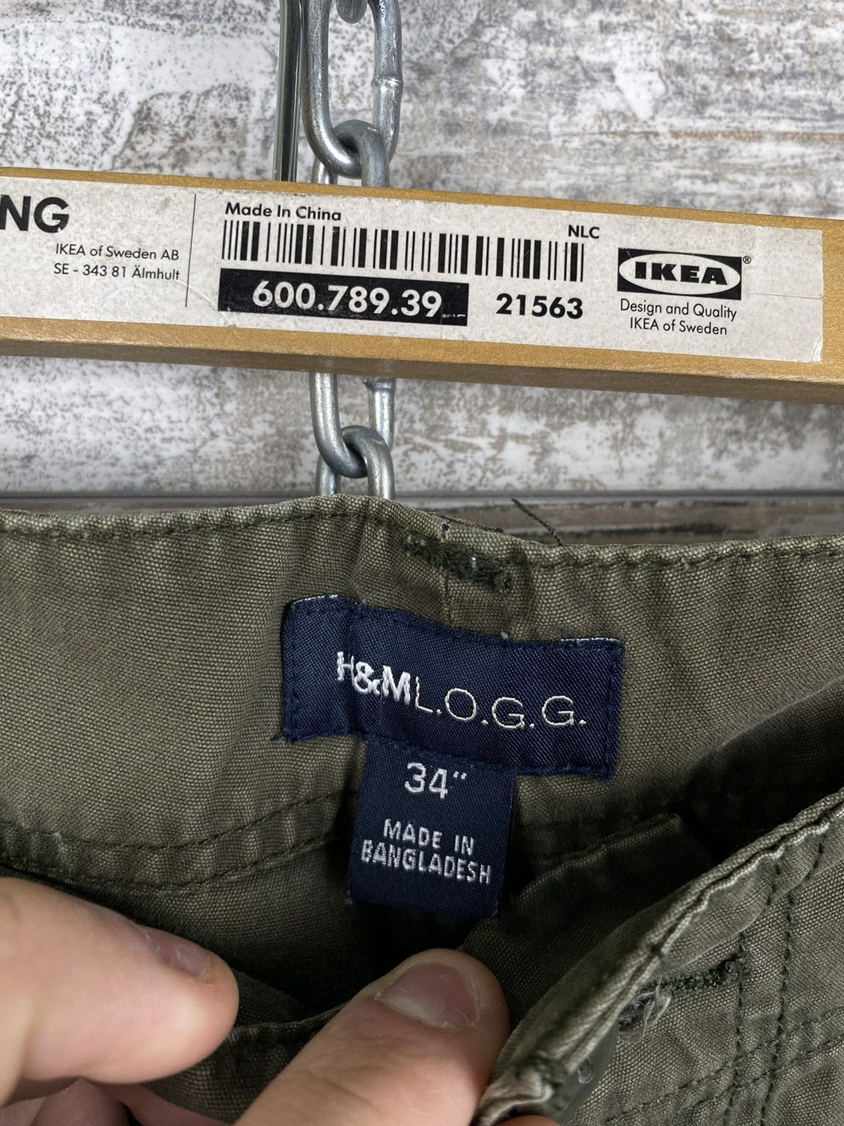 L.O.G.G. Mens Vintage Cargo pants H&M L.O.G.G. streetwear y2k rare Size US 34 / EU 50 - 7 Thumbnail