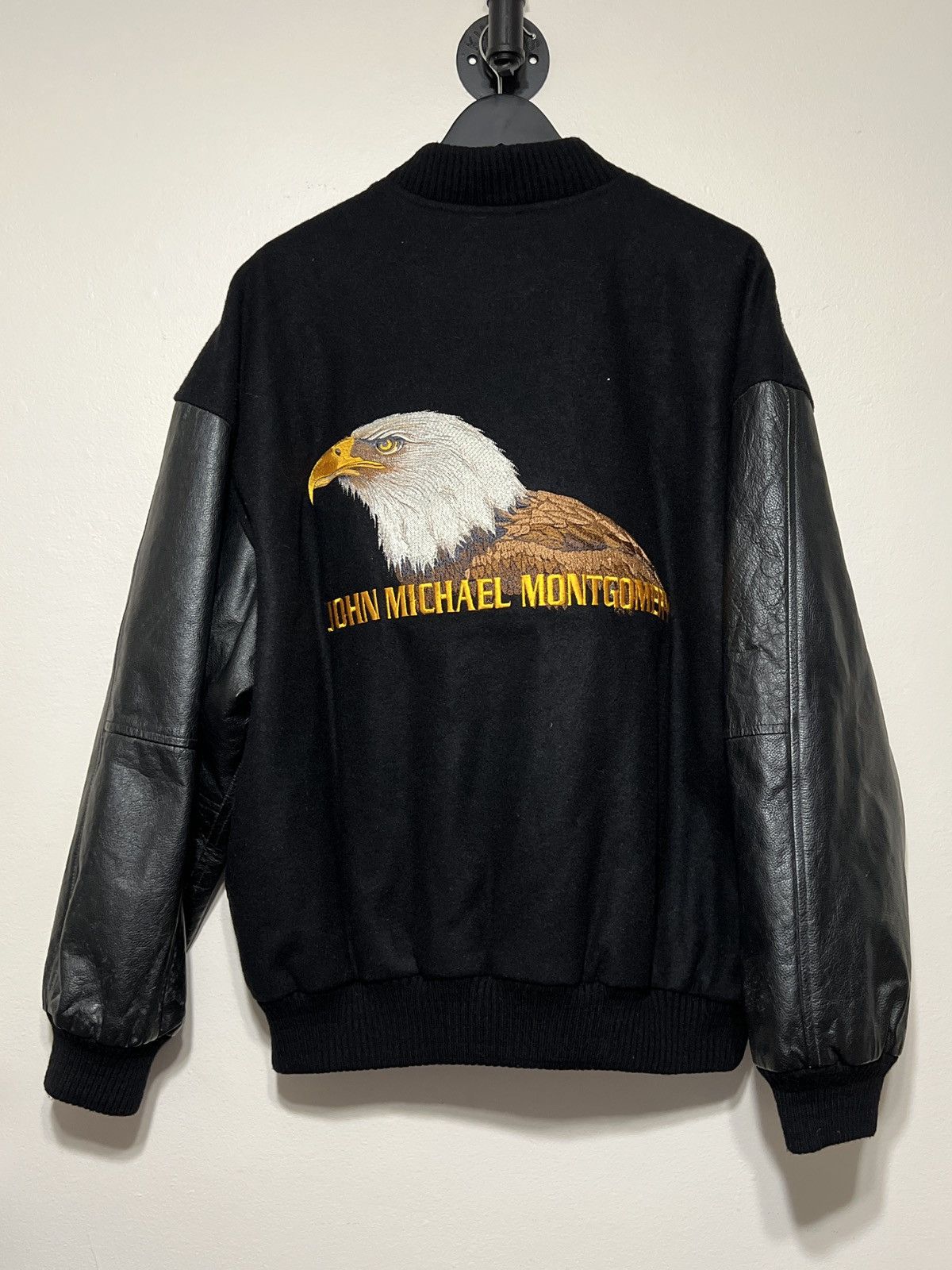 Vintage John Michael Montgomery Embroidered Varsity Jacket