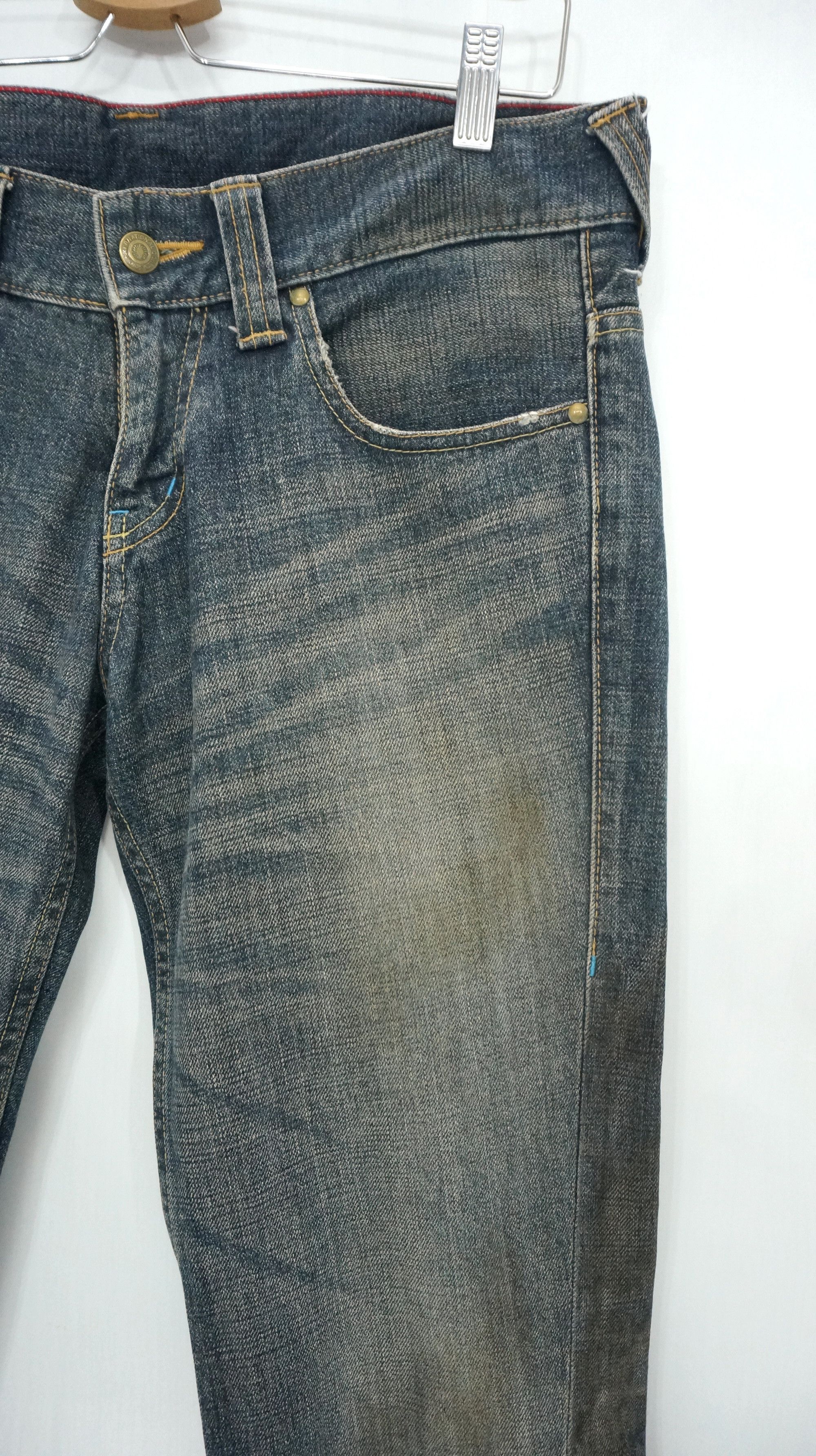 Tornado Mart Vintage 🔥 TORNADO MART Stained Flared Browned Off Jeans Size US 30 / EU 46 - 6 Thumbnail