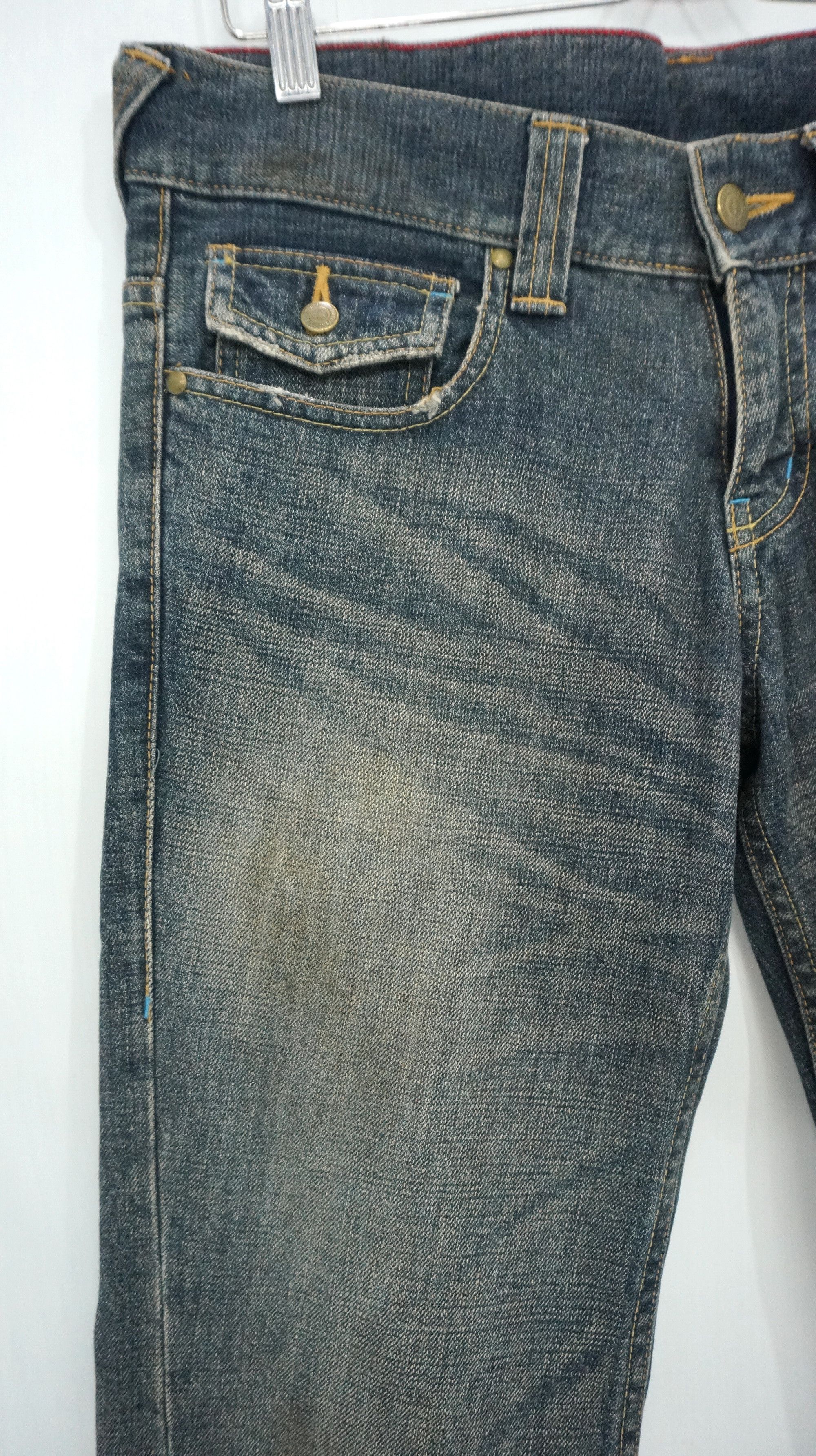 Tornado Mart Vintage 🔥 TORNADO MART Stained Flared Browned Off Jeans Size US 30 / EU 46 - 5 Thumbnail