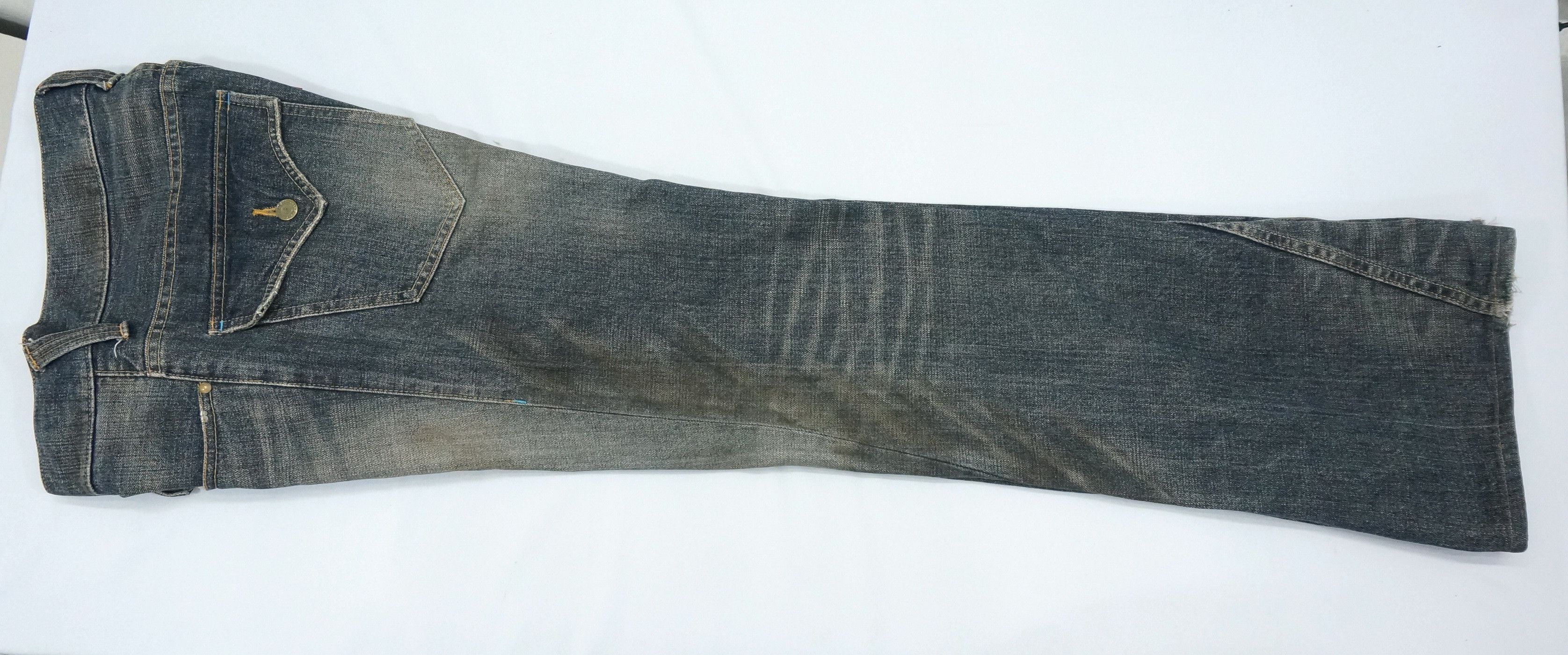 Tornado Mart Vintage 🔥 TORNADO MART Stained Flared Browned Off Jeans Size US 30 / EU 46 - 13 Thumbnail