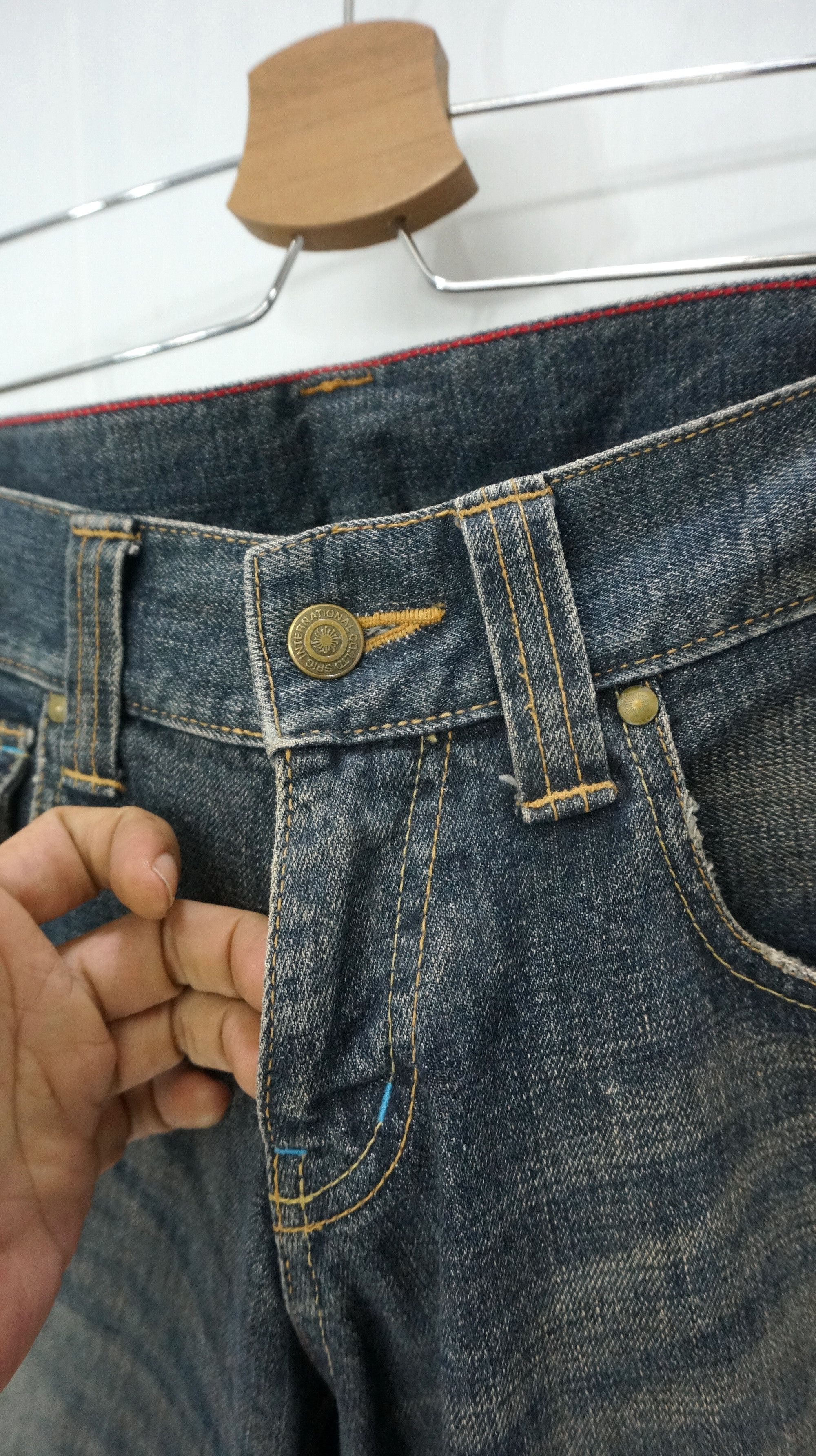 Tornado Mart Vintage 🔥 TORNADO MART Stained Flared Browned Off Jeans Size US 30 / EU 46 - 7 Thumbnail