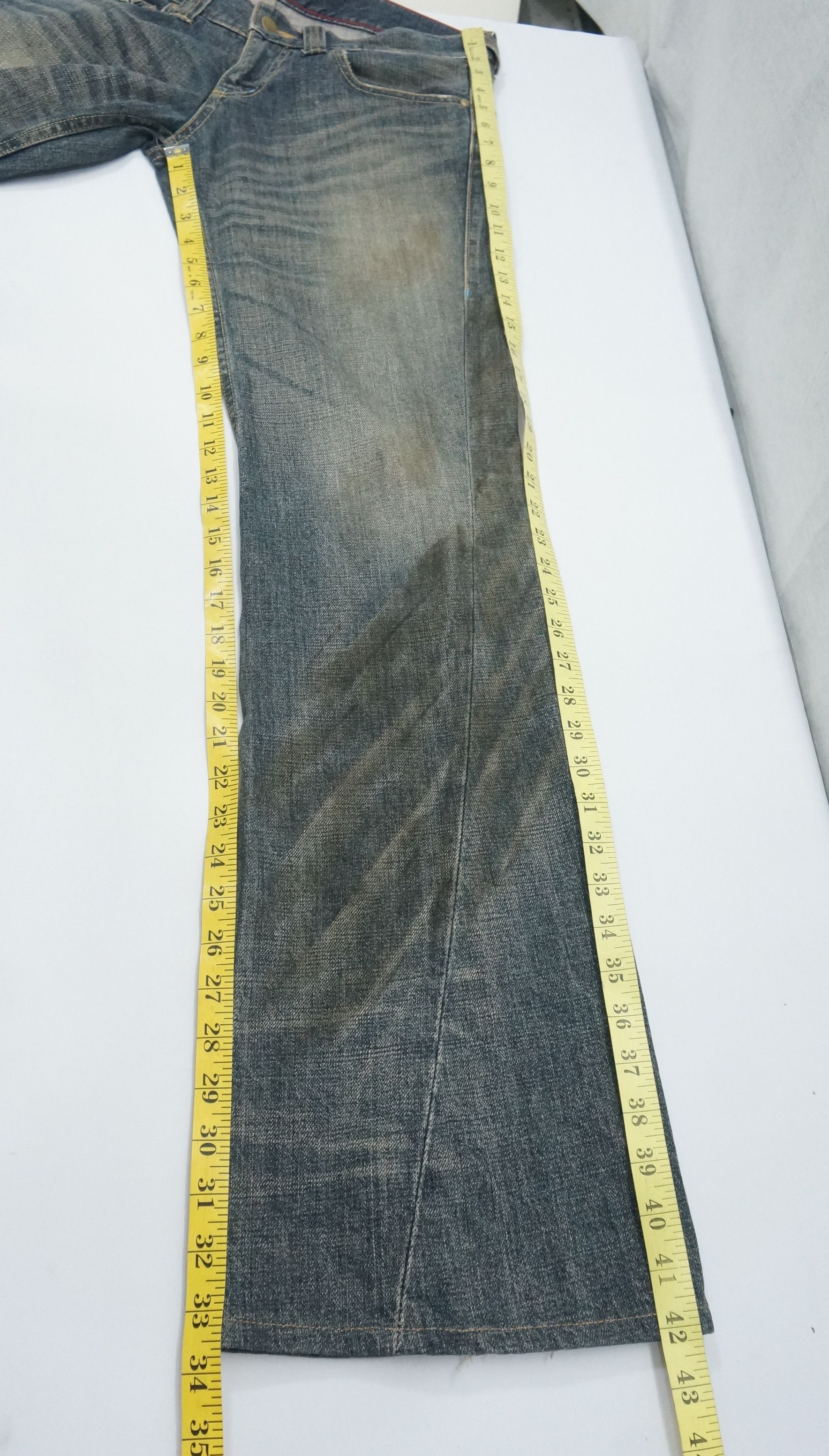 Tornado Mart Vintage 🔥 TORNADO MART Stained Flared Browned Off Jeans Size US 30 / EU 46 - 16 Thumbnail