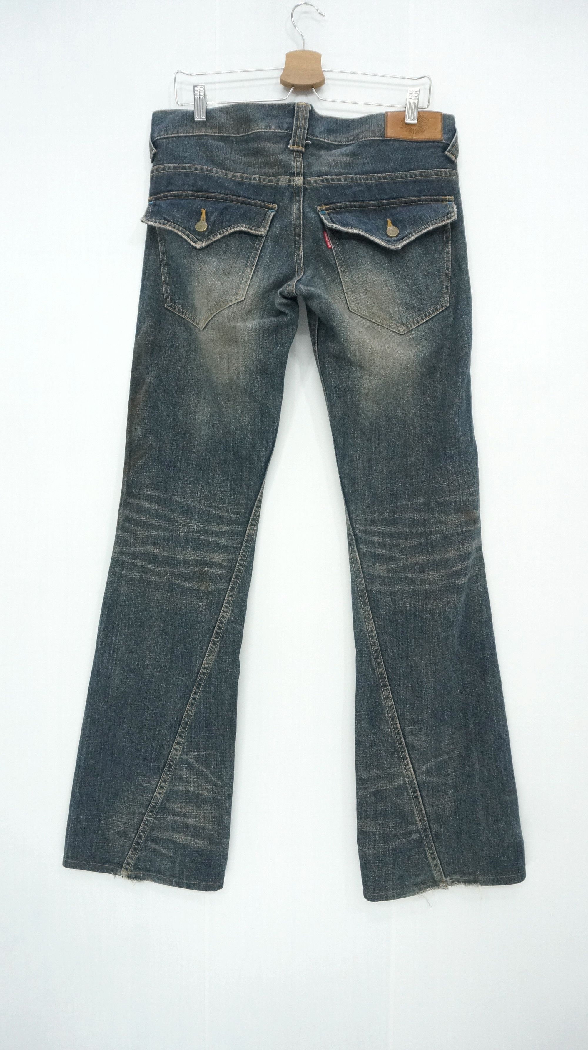 Tornado Mart Vintage 🔥 TORNADO MART Stained Flared Browned Off Jeans Size US 30 / EU 46 - 3 Thumbnail