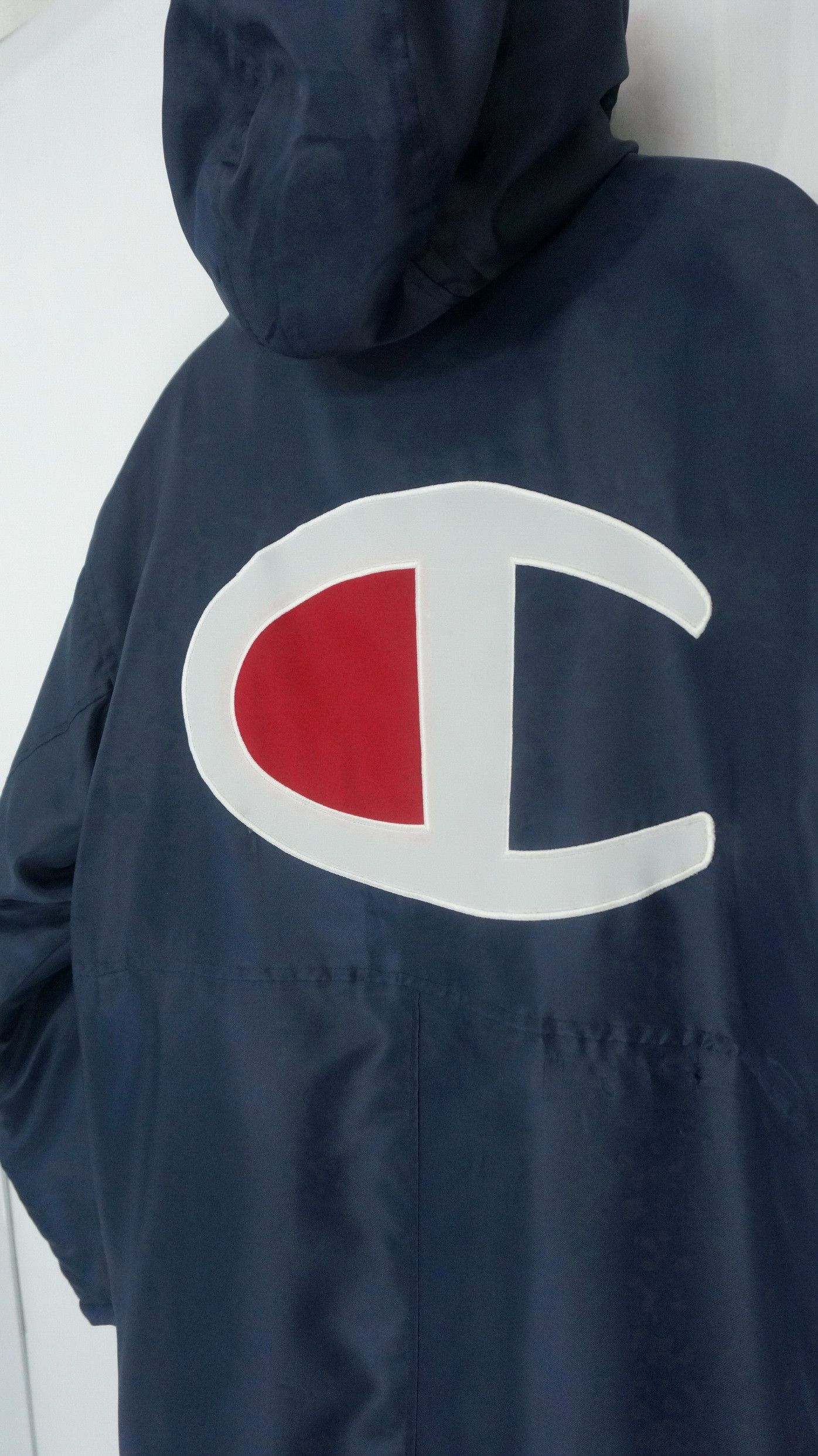 Champion Vintage CHAMPION Long Jacket Big Logo Embroidery Size US M / EU 48-50 / 2 - 10 Thumbnail