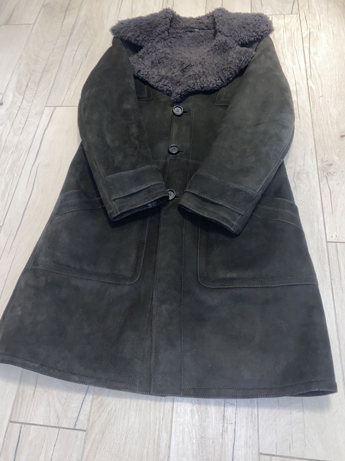 Gucci FW11 Gucci Khaki Green Shearling Heavy Coat Size US M / EU 48-50 / 2 - 5 Thumbnail