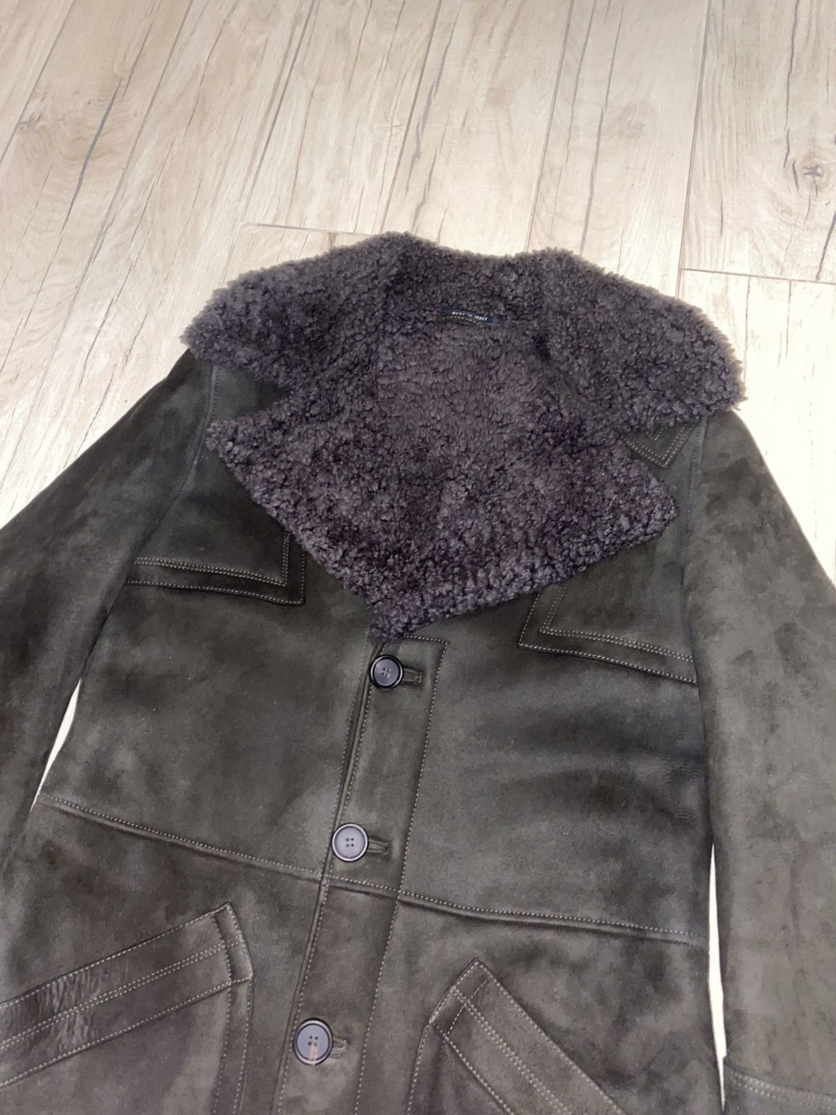 Gucci FW11 Gucci Khaki Green Shearling Heavy Coat Size US M / EU 48-50 / 2 - 6 Thumbnail