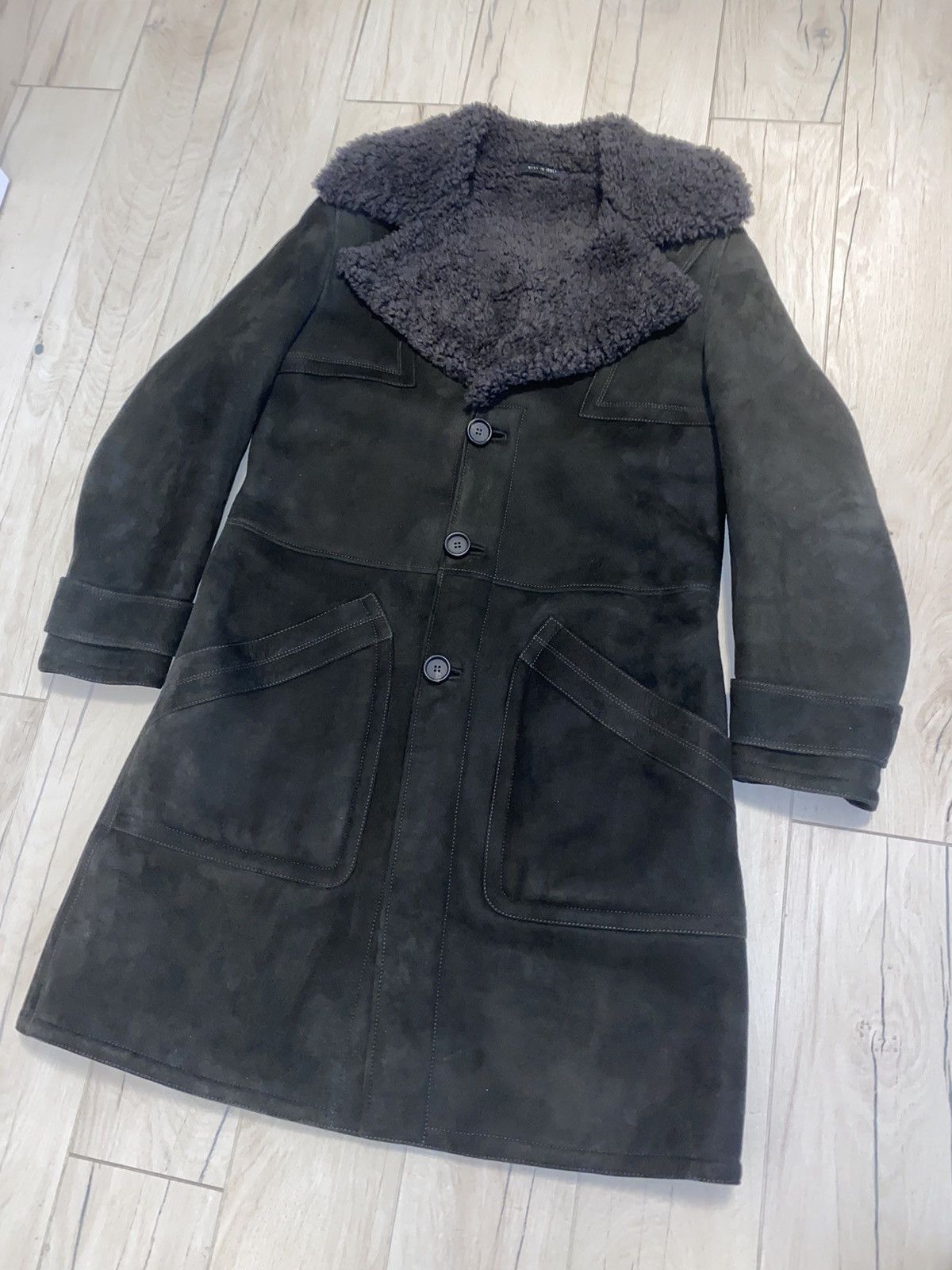Gucci FW11 Gucci Khaki Green Shearling Heavy Coat Size US M / EU 48-50 / 2 - 3 Thumbnail
