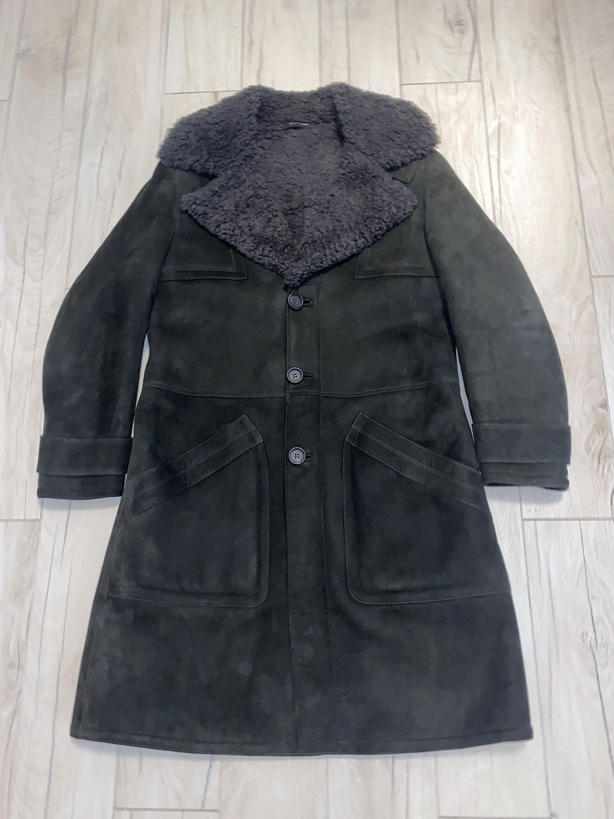Gucci FW11 Gucci Khaki Green Shearling Heavy Coat Size US M / EU 48-50 / 2 - 2 Thumbnail
