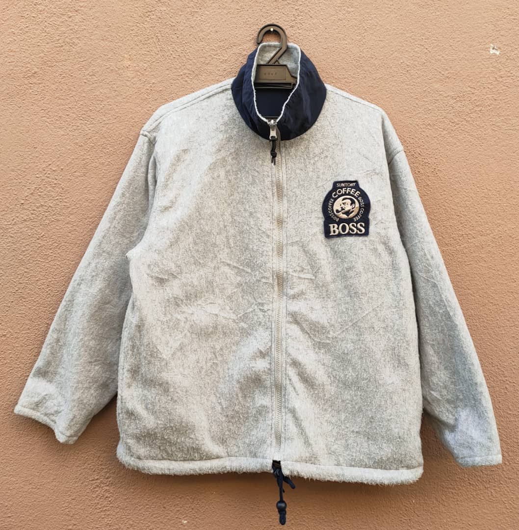 Japanese Brand Suntory Coffee Reversible Jacket Fleece Size US L / EU 52-54 / 3 - 2 Thumbnail