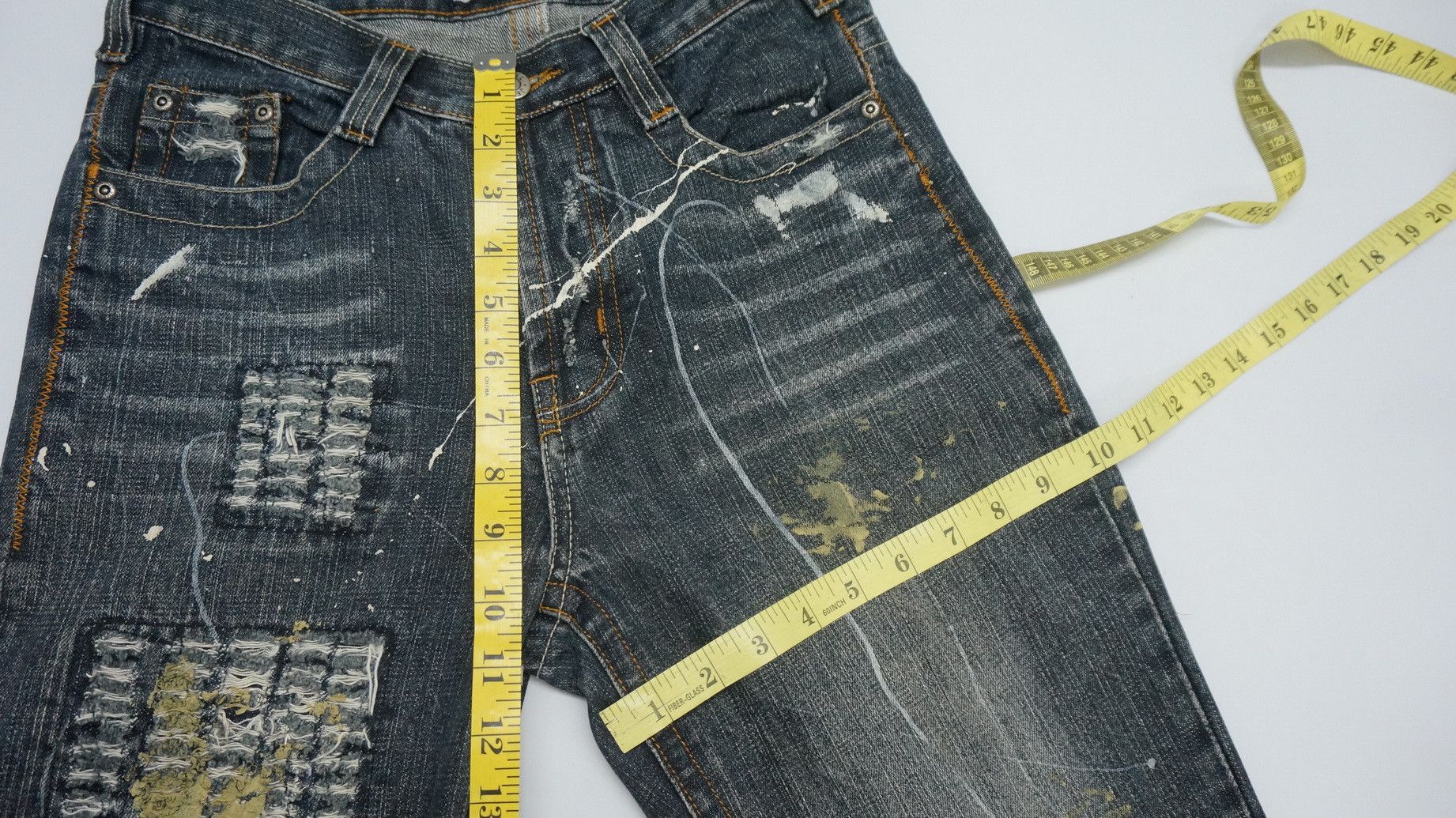 Japanese Brand SickVtg! DOLL Jeans Japan Distressed Fake Mud Worn Out Size US 28 / EU 44 - 15 Thumbnail