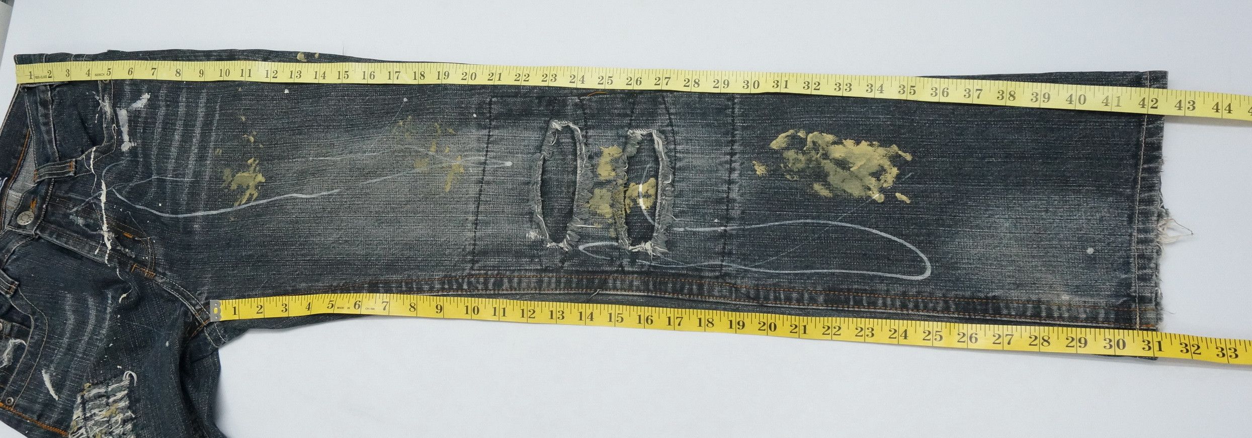 Japanese Brand SickVtg! DOLL Jeans Japan Distressed Fake Mud Worn Out Size US 28 / EU 44 - 16 Thumbnail