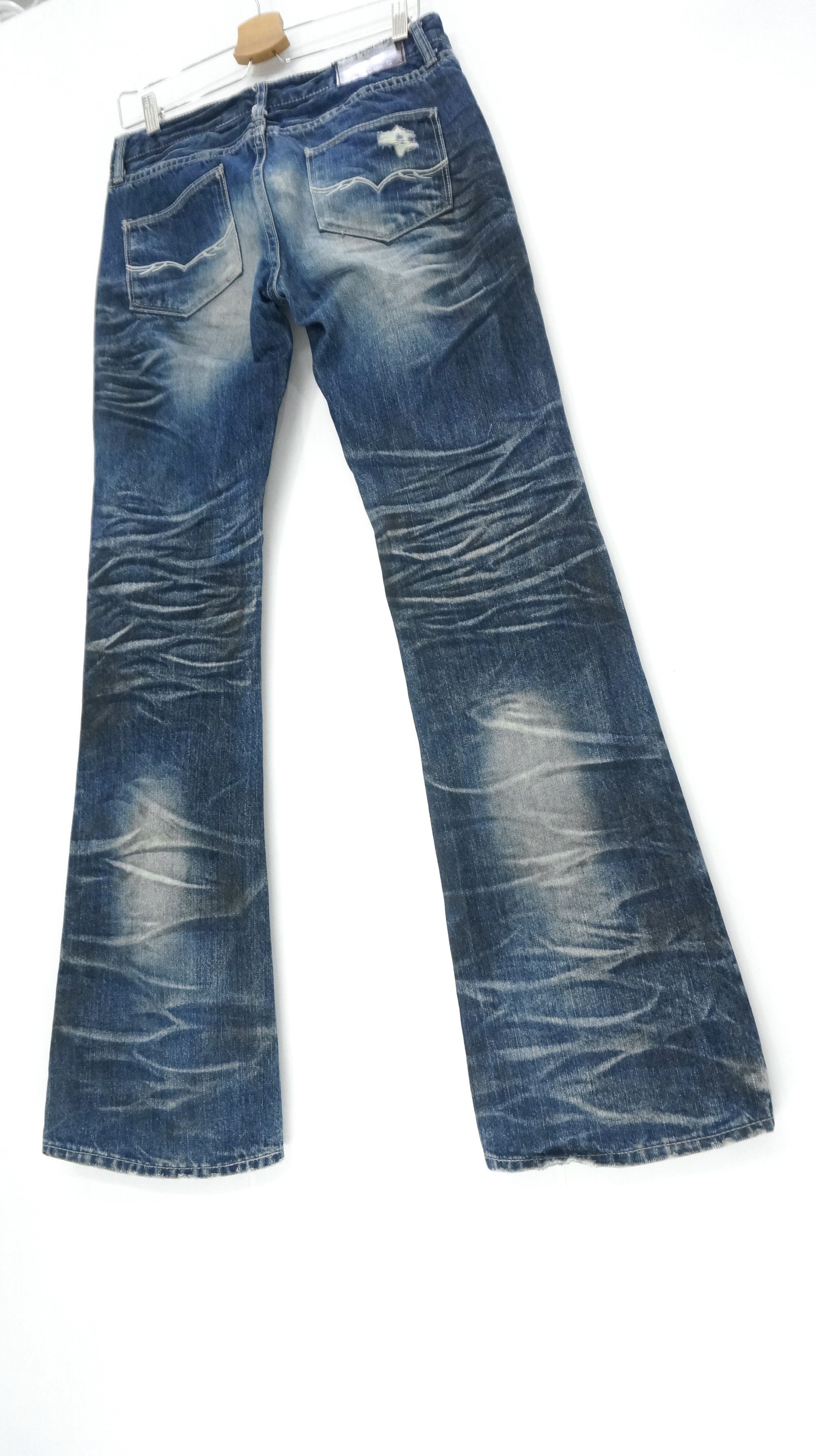 GOSTAR DE FUGA Flare Vintage 🔥 FUGA Japan Punk Distressed Jeans Size US 30 / EU 46 - 3 Thumbnail