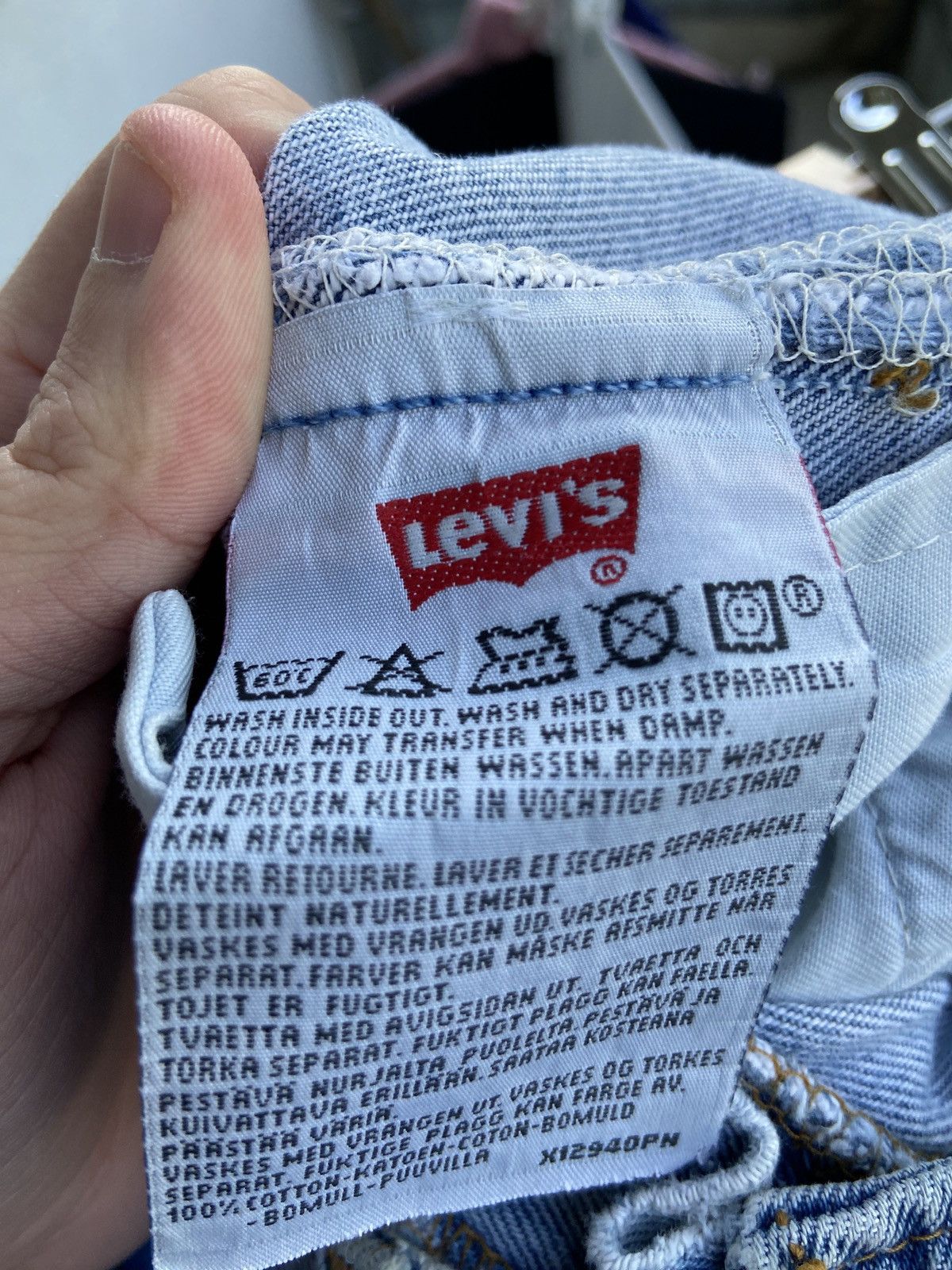 Levi's × Vintage 90s Levi’s 501 distressed Denim vintage jeans made in Uk Size US 30 / EU 46 - 8 Thumbnail