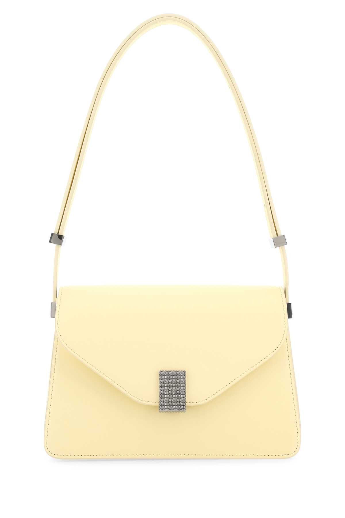 Pastel Yellow Leather Concerto Shoulder Bag