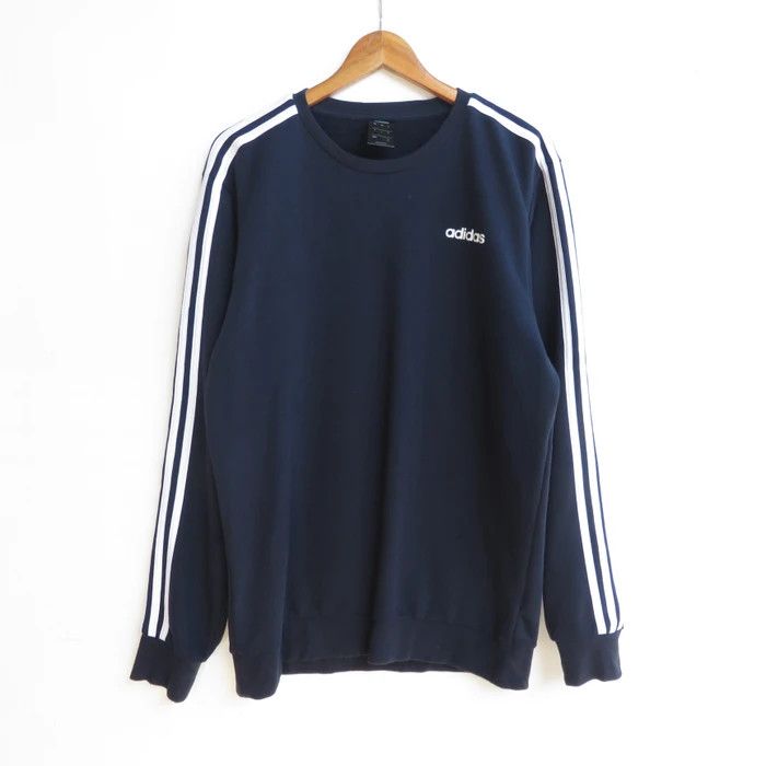 Adidas Adidas Tape Crewneck Jumper Sweatshirt Size US XL / EU 56 / 4 - 1 Thumbnail