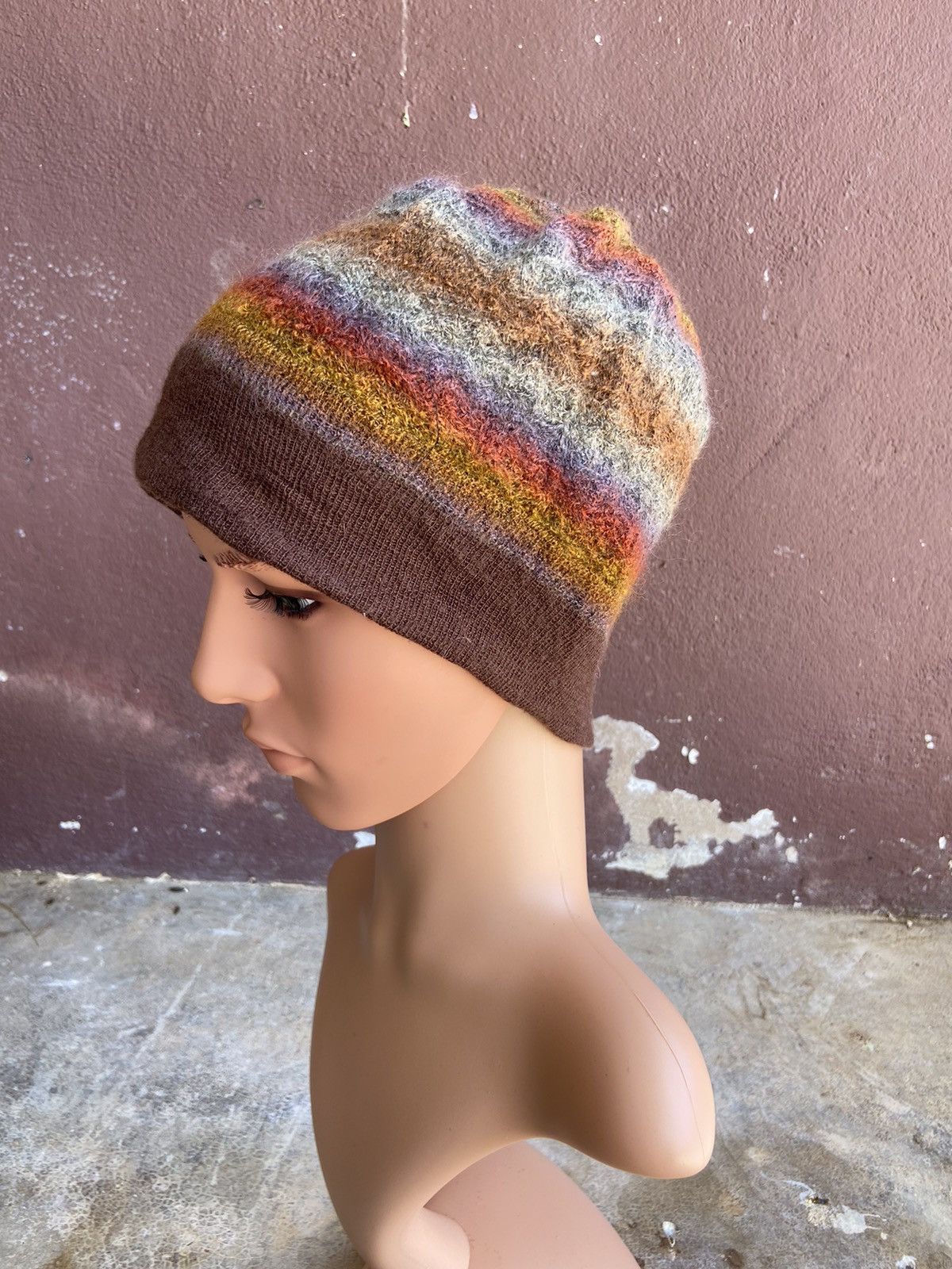 image of Ca4La Morphed Stripe Style Beanie Hat, Men's