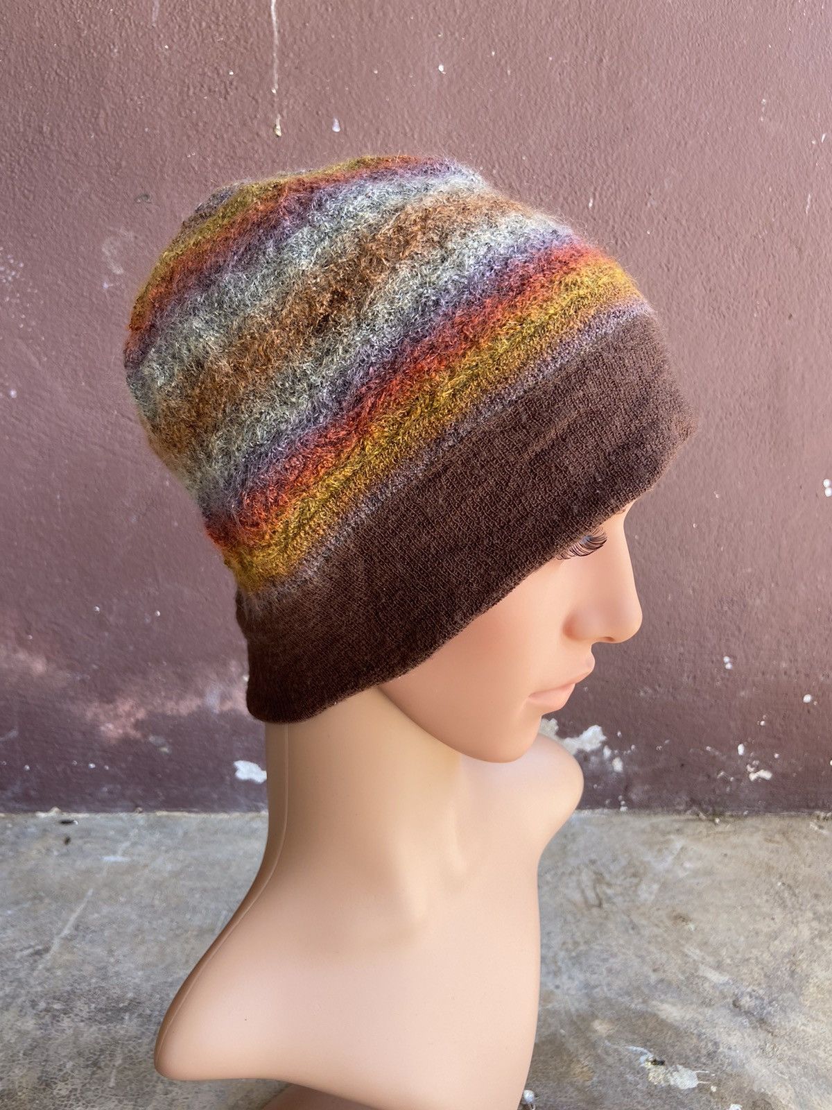 CA4LA Ca4la Morphed Stripe Style Beanie Hat Size ONE SIZE - 3 Thumbnail