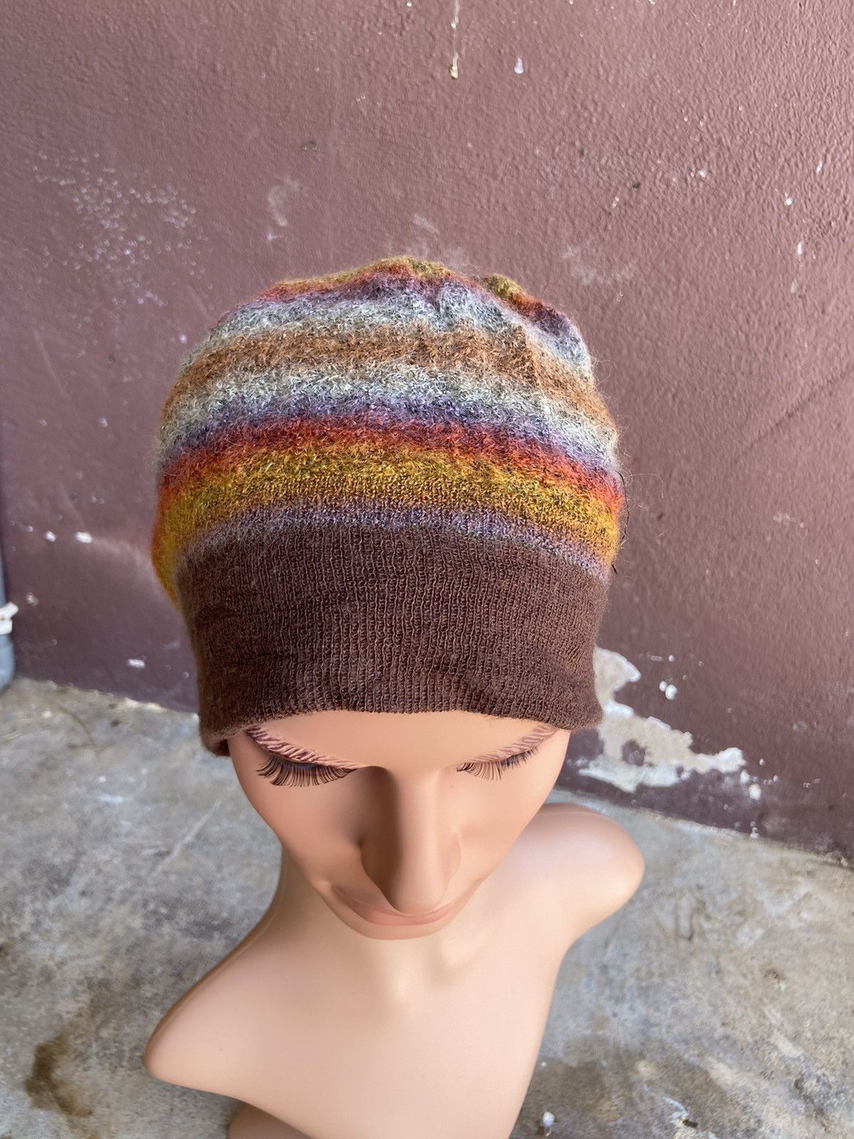 CA4LA Ca4la Morphed Stripe Style Beanie Hat Size ONE SIZE - 4 Thumbnail