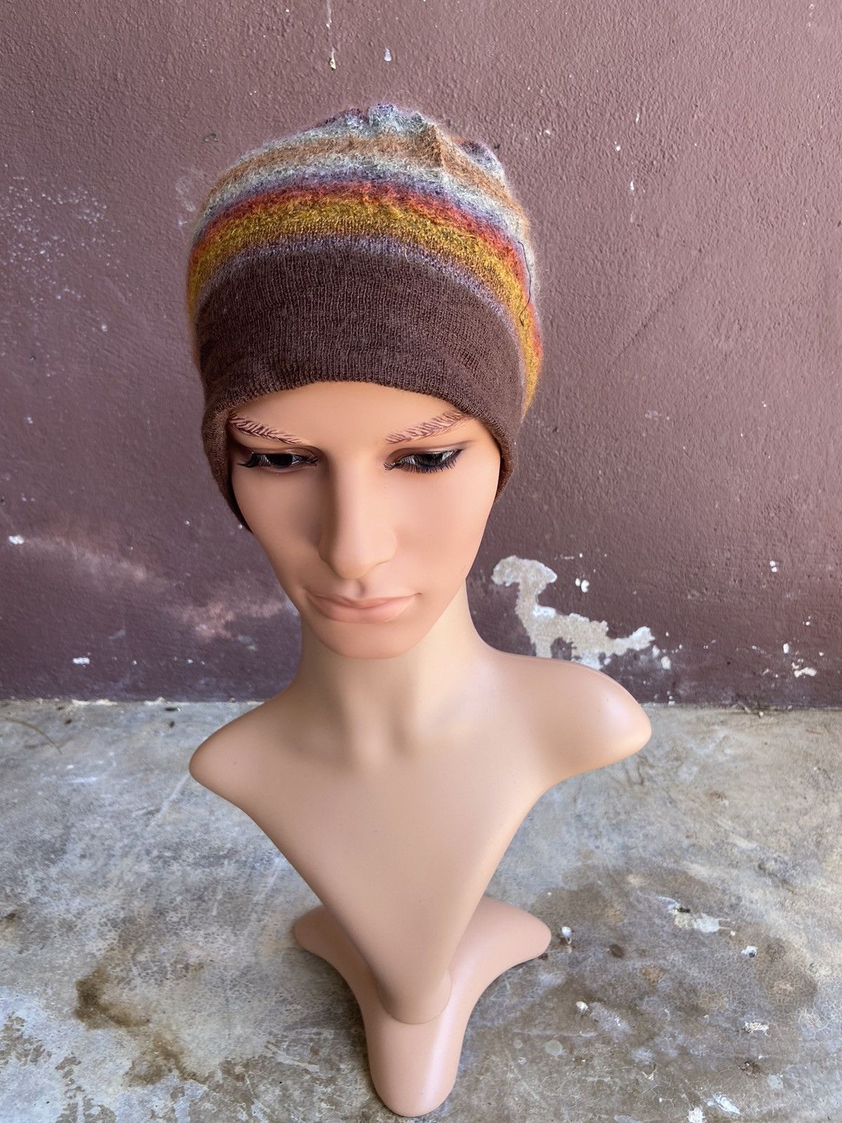 CA4LA Ca4la Morphed Stripe Style Beanie Hat Size ONE SIZE - 2 Thumbnail