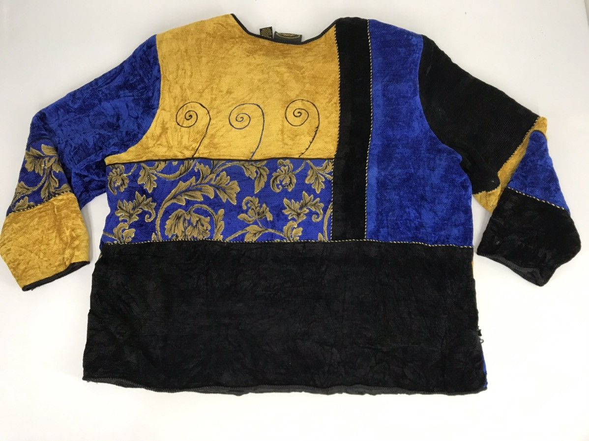Japanese Brand Vintage Allure Sweatshirt Jacket Style Custom Patchwork Size XXL / US 16-18 / IT 52-54 - 2 Thumbnail