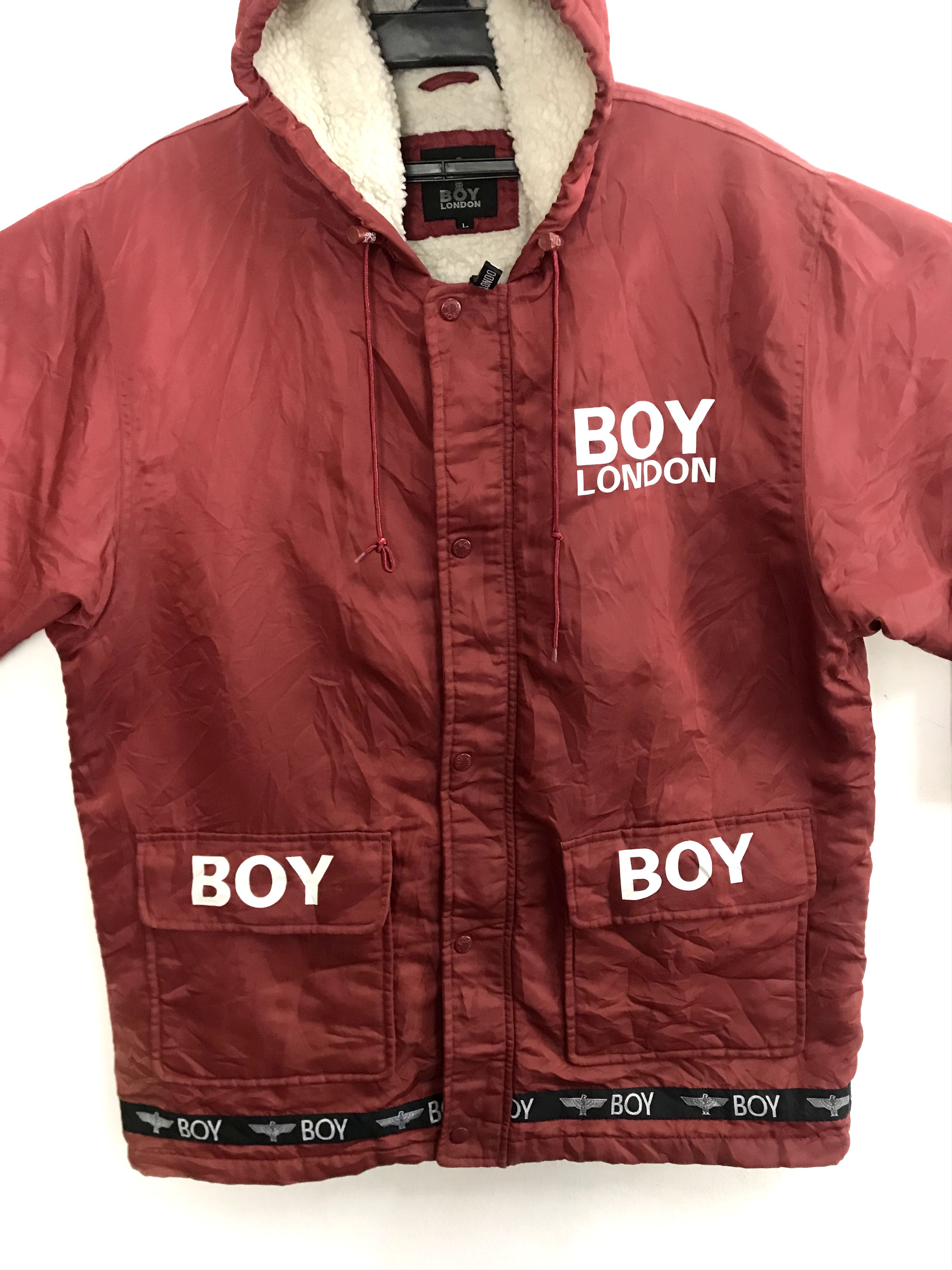 Boy London Vintage Boy London Big Logo Sherpa Inner Parka Jacket Size US L / EU 52-54 / 3 - 3 Thumbnail