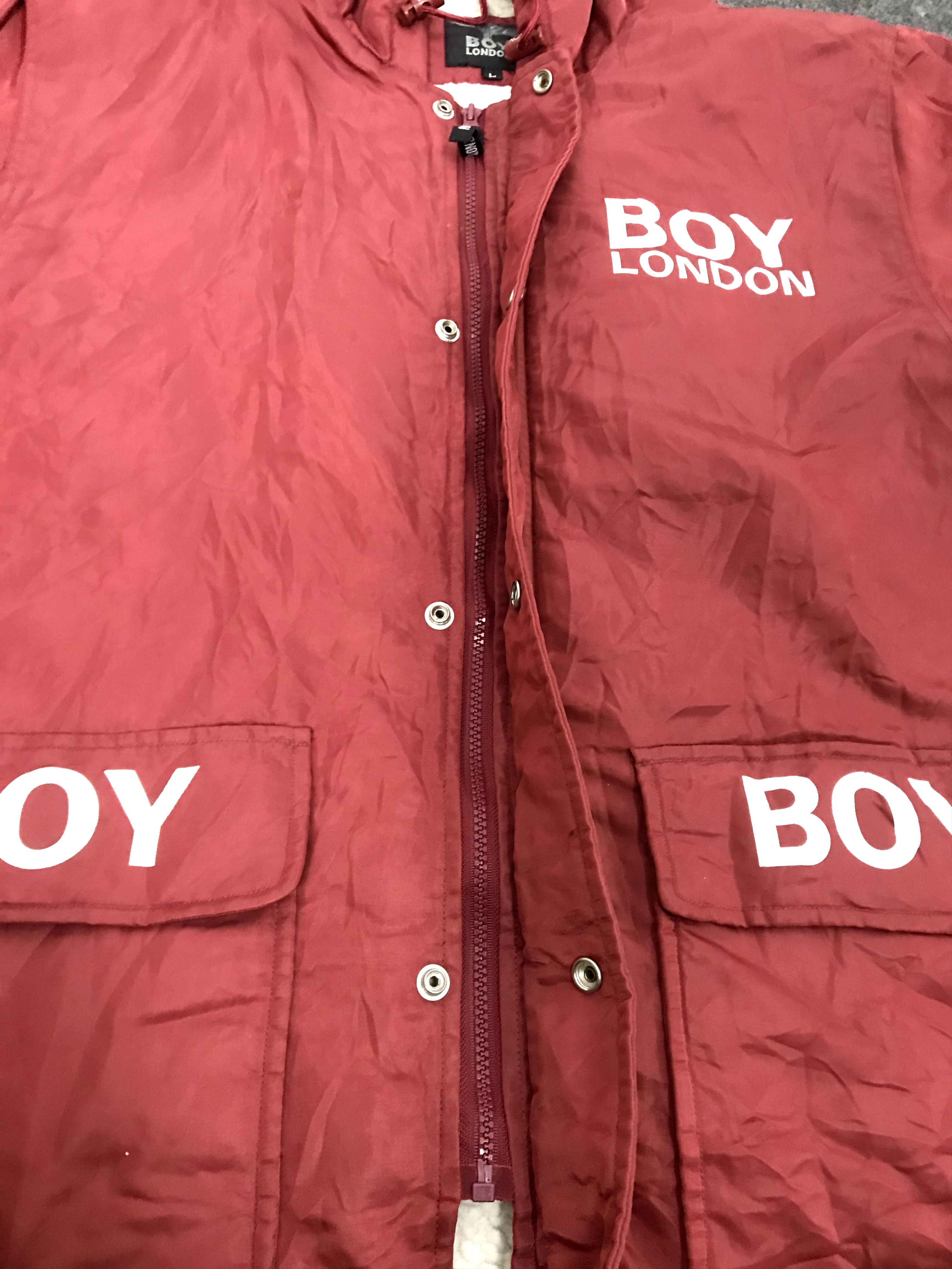 Boy London Vintage Boy London Big Logo Sherpa Inner Parka Jacket Size US L / EU 52-54 / 3 - 4 Thumbnail
