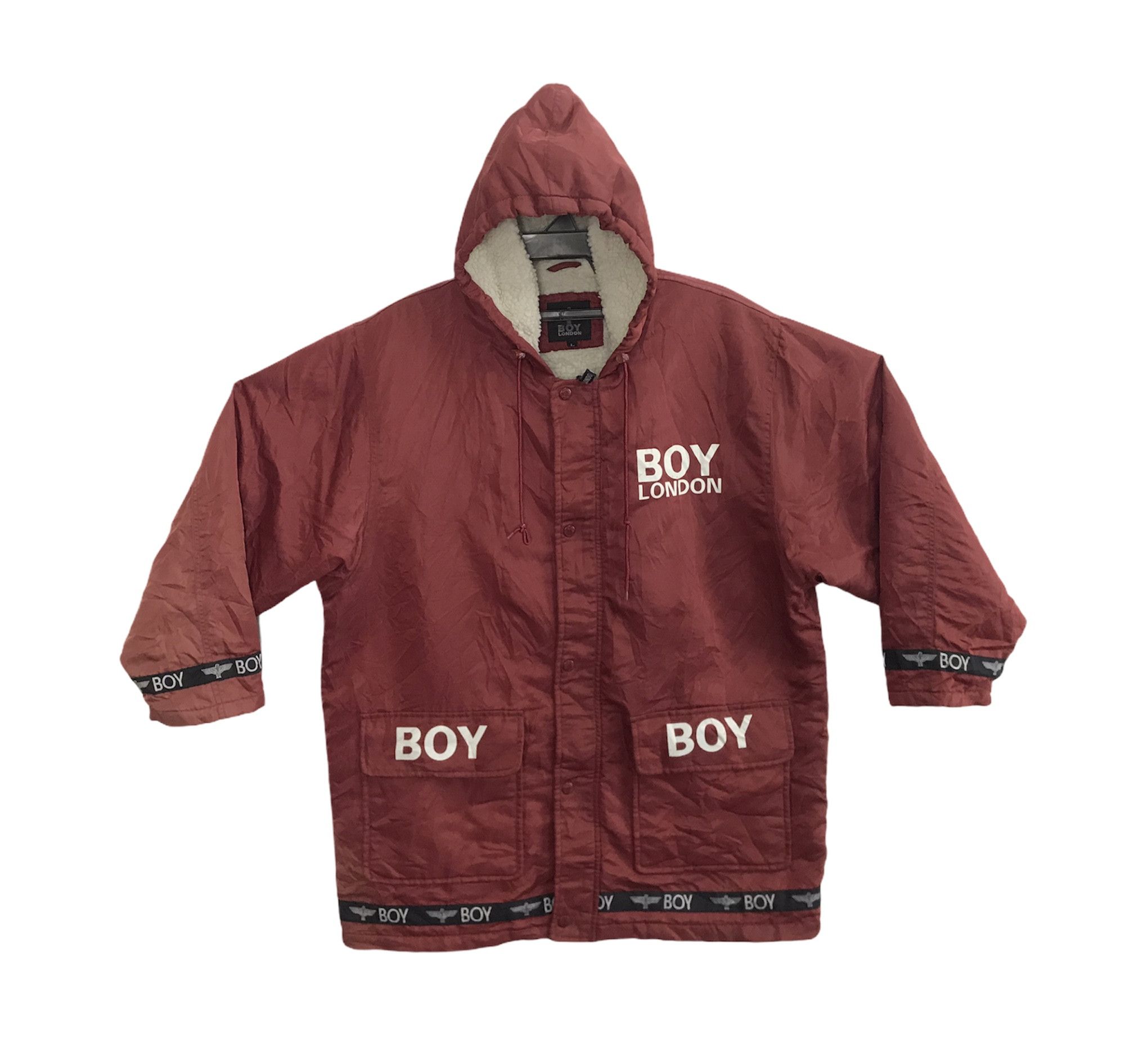 Boy London Vintage Boy London Big Logo Sherpa Inner Parka Jacket Size US L / EU 52-54 / 3 - 2 Thumbnail