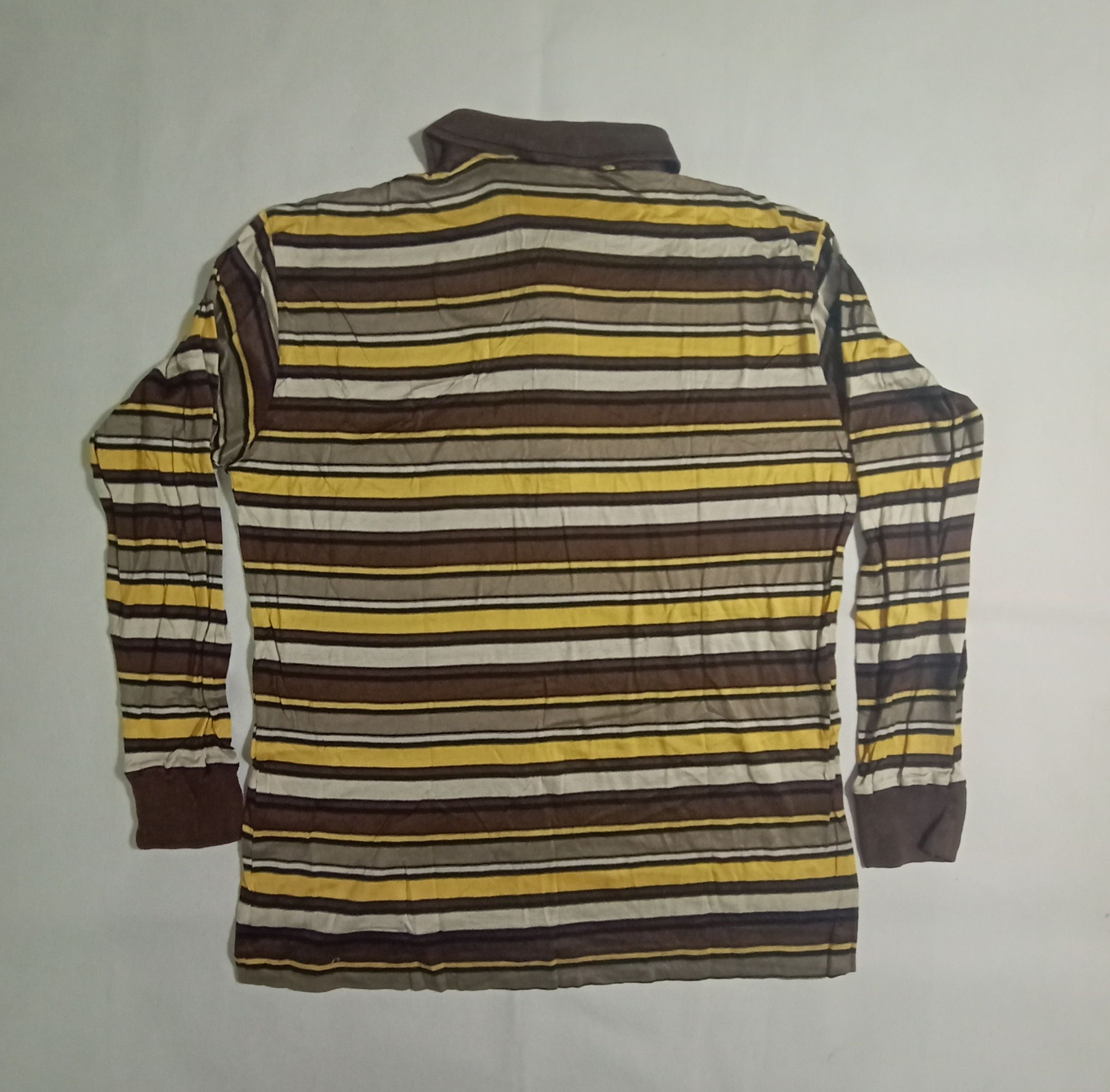 Vintage Vintage Ysl Yves Saint Laurent Long Sleeve Polo Striped Size US S / EU 44-46 / 1 - 5 Thumbnail