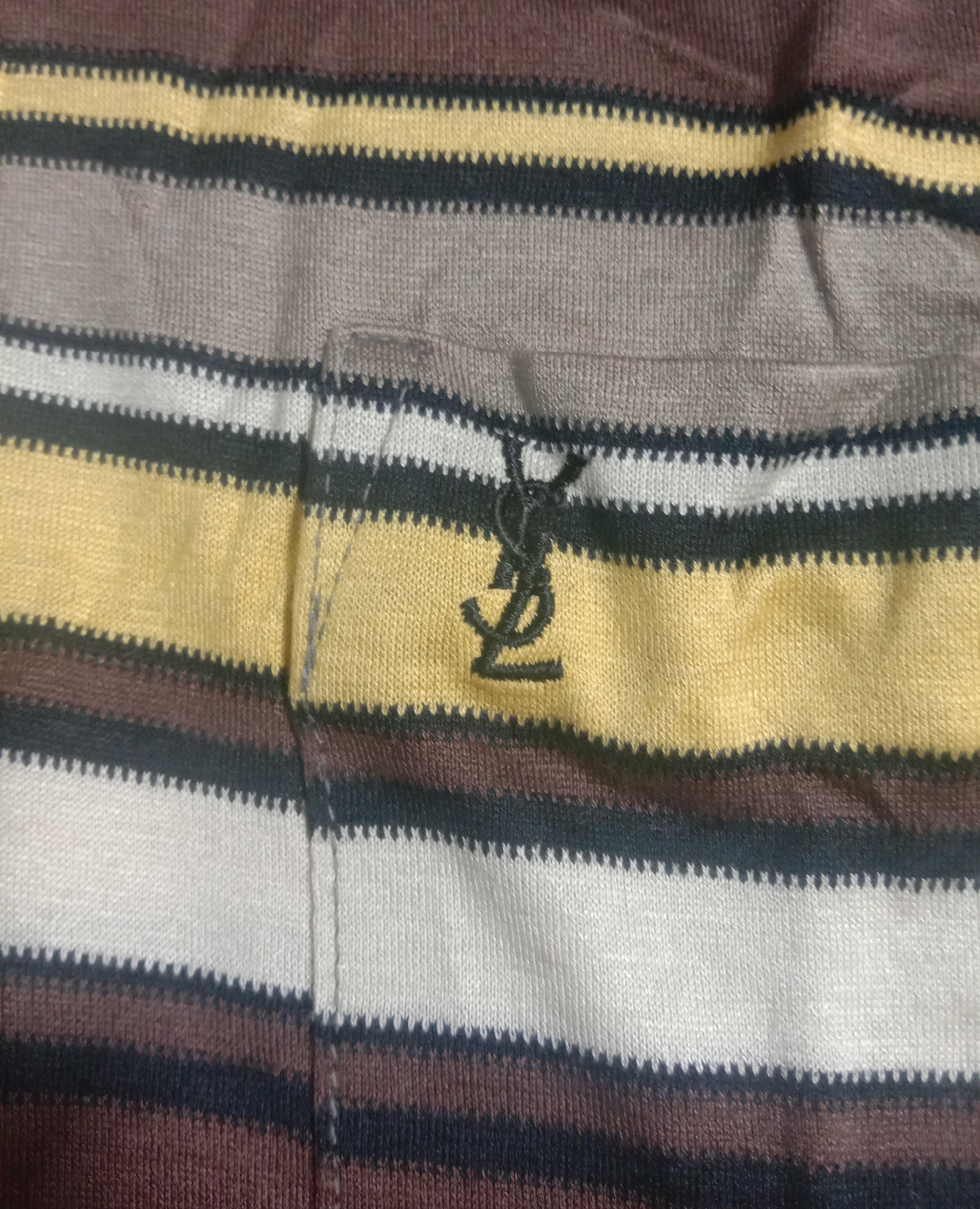 Vintage Vintage Ysl Yves Saint Laurent Long Sleeve Polo Striped Size US S / EU 44-46 / 1 - 2 Thumbnail