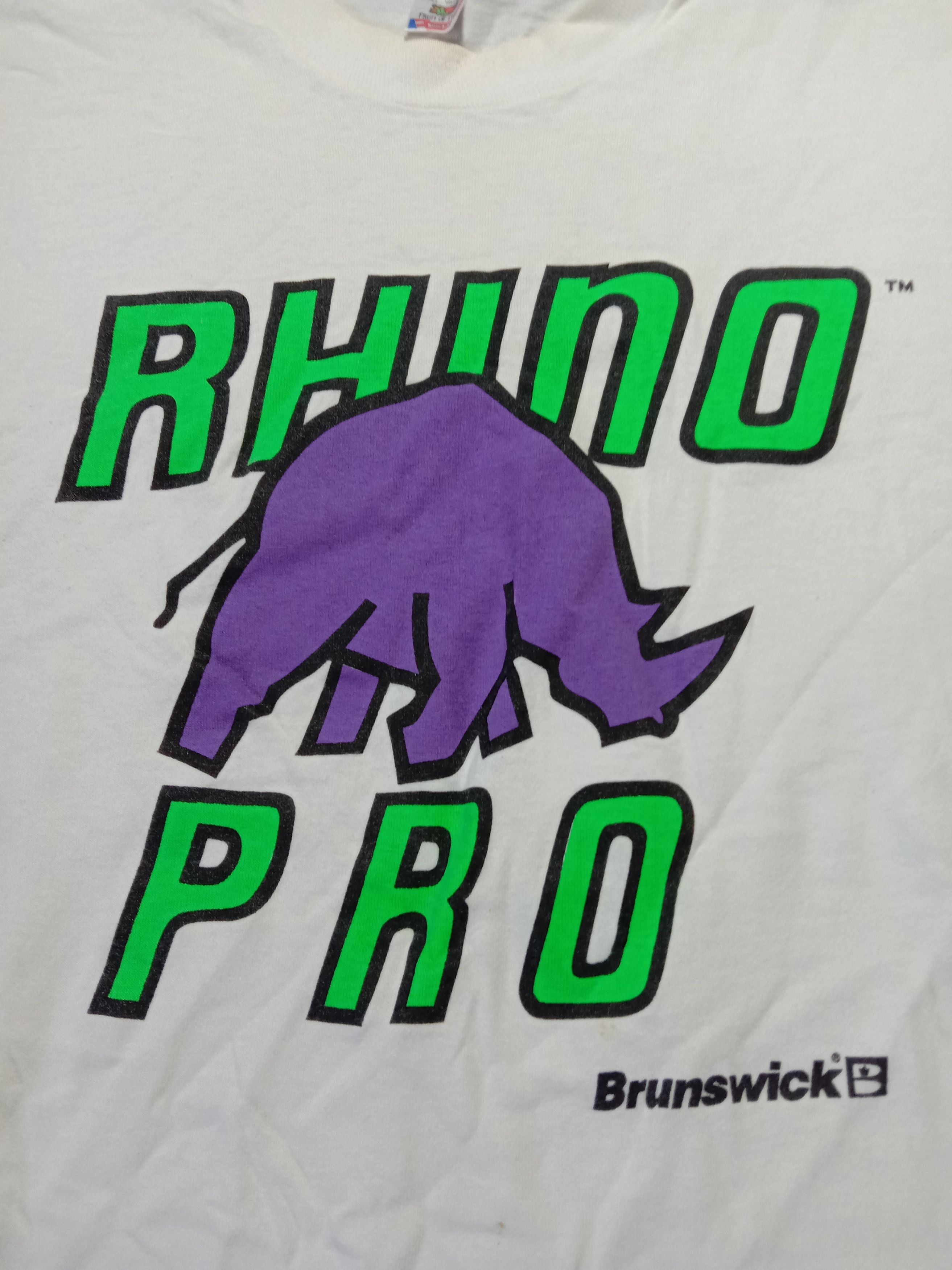 Band Tees Rhino Pro Brunswick Tee Music Records Usa Rare Vintage Size US M / EU 48-50 / 2 - 3 Thumbnail