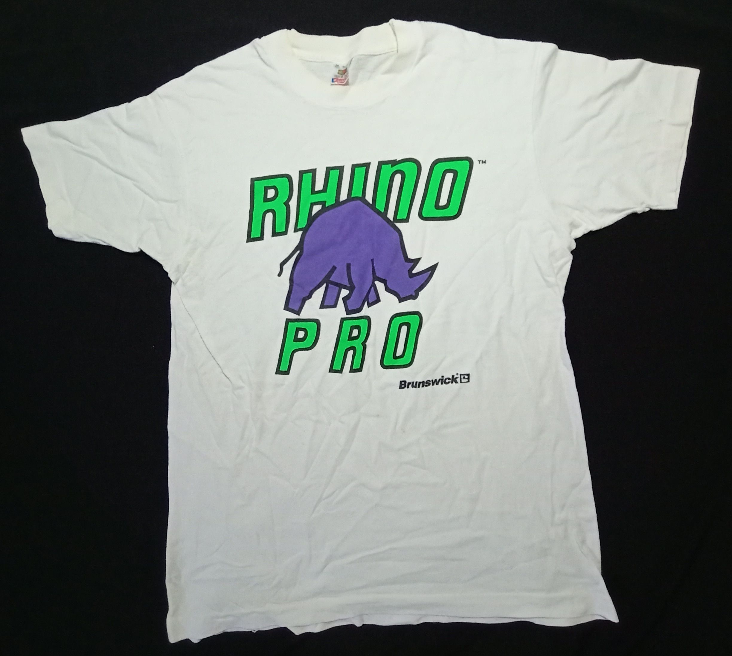 Band Tees Rhino Pro Brunswick Tee Music Records Usa Rare Vintage Size US M / EU 48-50 / 2 - 1 Thumbnail