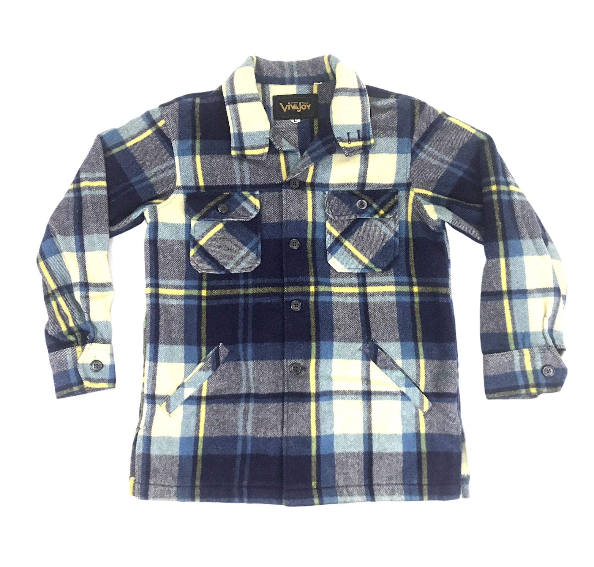 Flannel Vintage Viva Joy Japan Western Shirt Plaid Check Striped Size US M / EU 48-50 / 2 - 1 Thumbnail