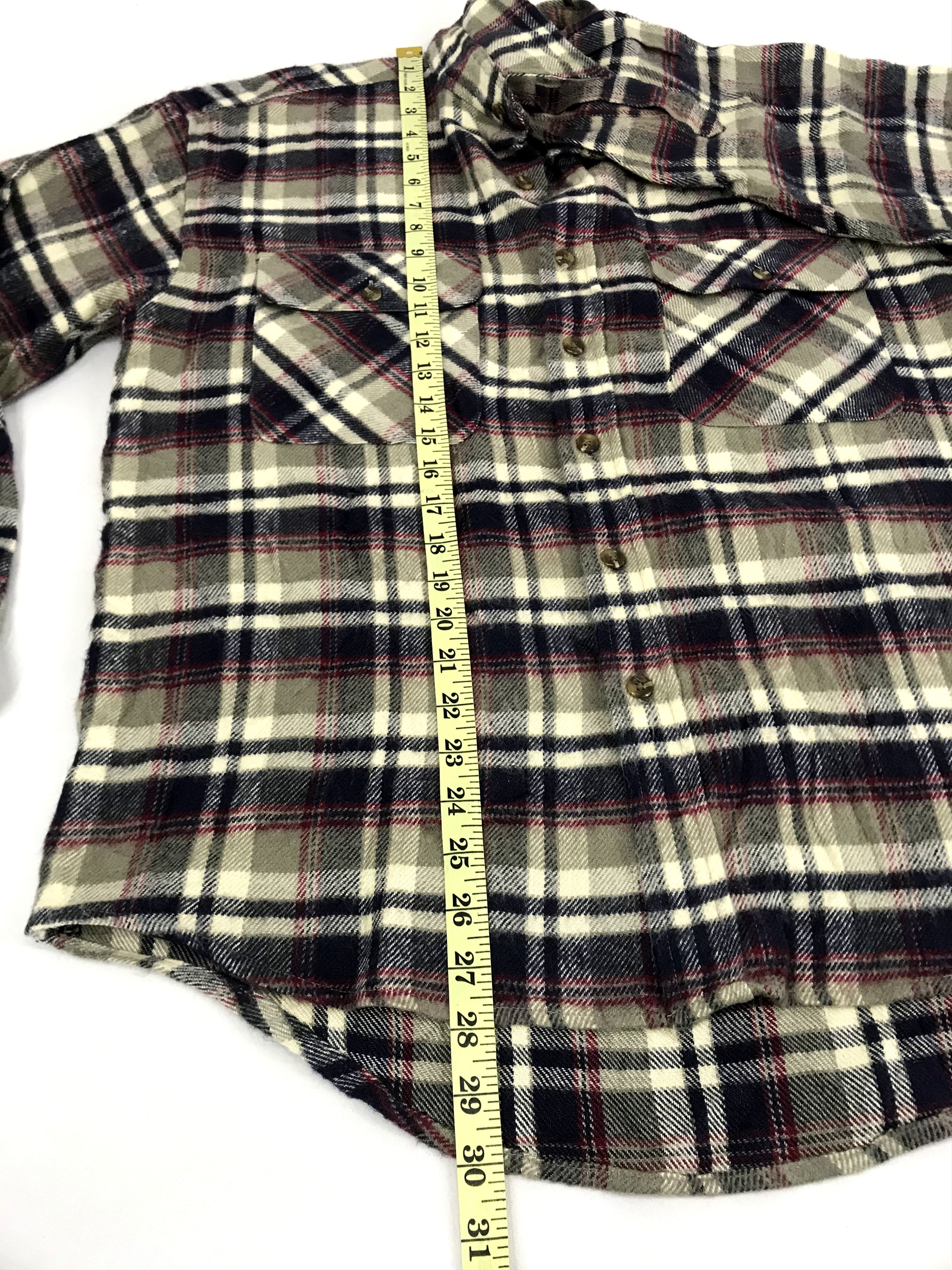 Flannel Vintage Boon Pal Casual Double Pockets Shirt Plaid Check Size US L / EU 52-54 / 3 - 9 Thumbnail