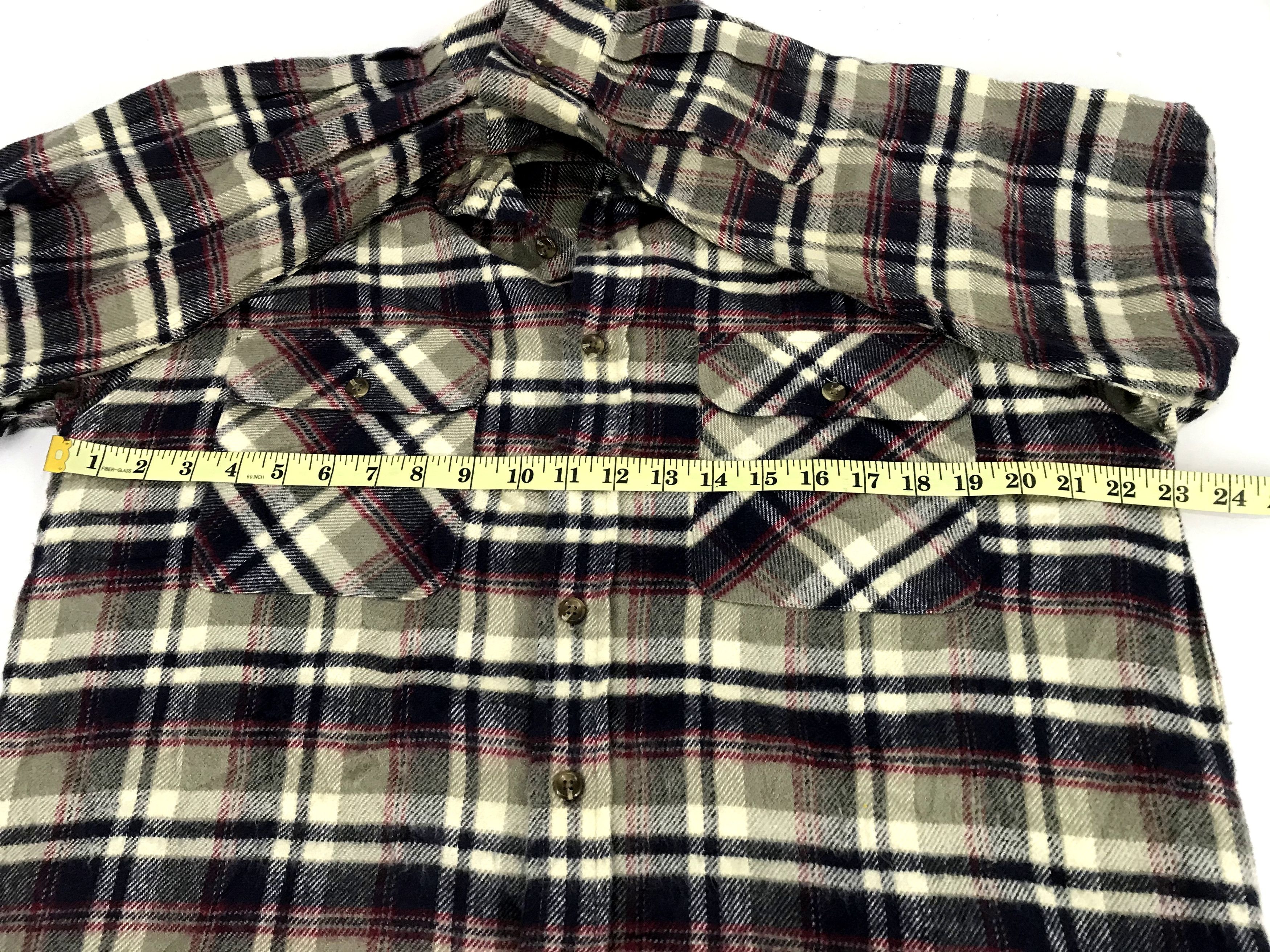 Flannel Vintage Boon Pal Casual Double Pockets Shirt Plaid Check Size US L / EU 52-54 / 3 - 8 Thumbnail