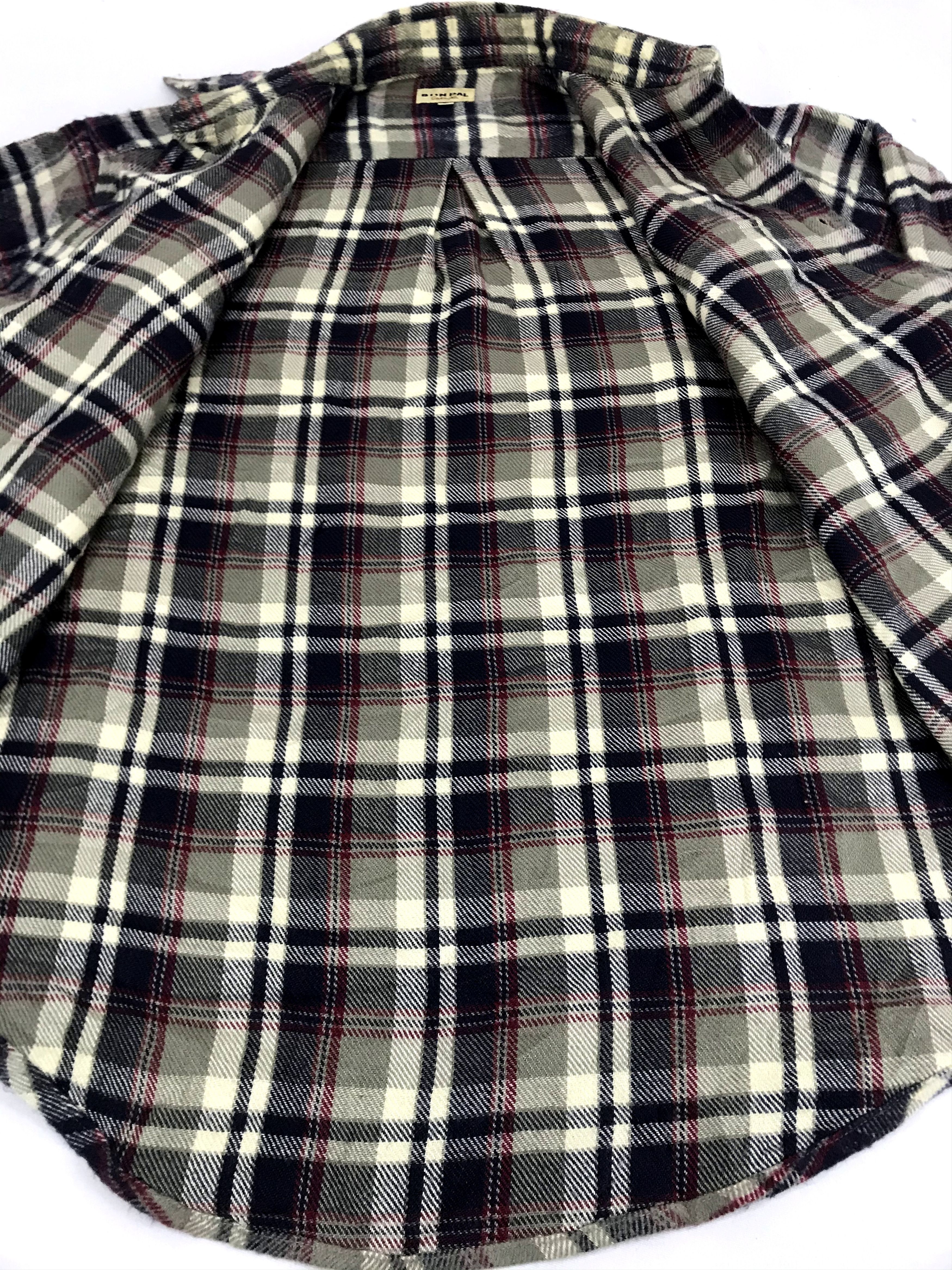 Flannel Vintage Boon Pal Casual Double Pockets Shirt Plaid Check Size US L / EU 52-54 / 3 - 4 Thumbnail