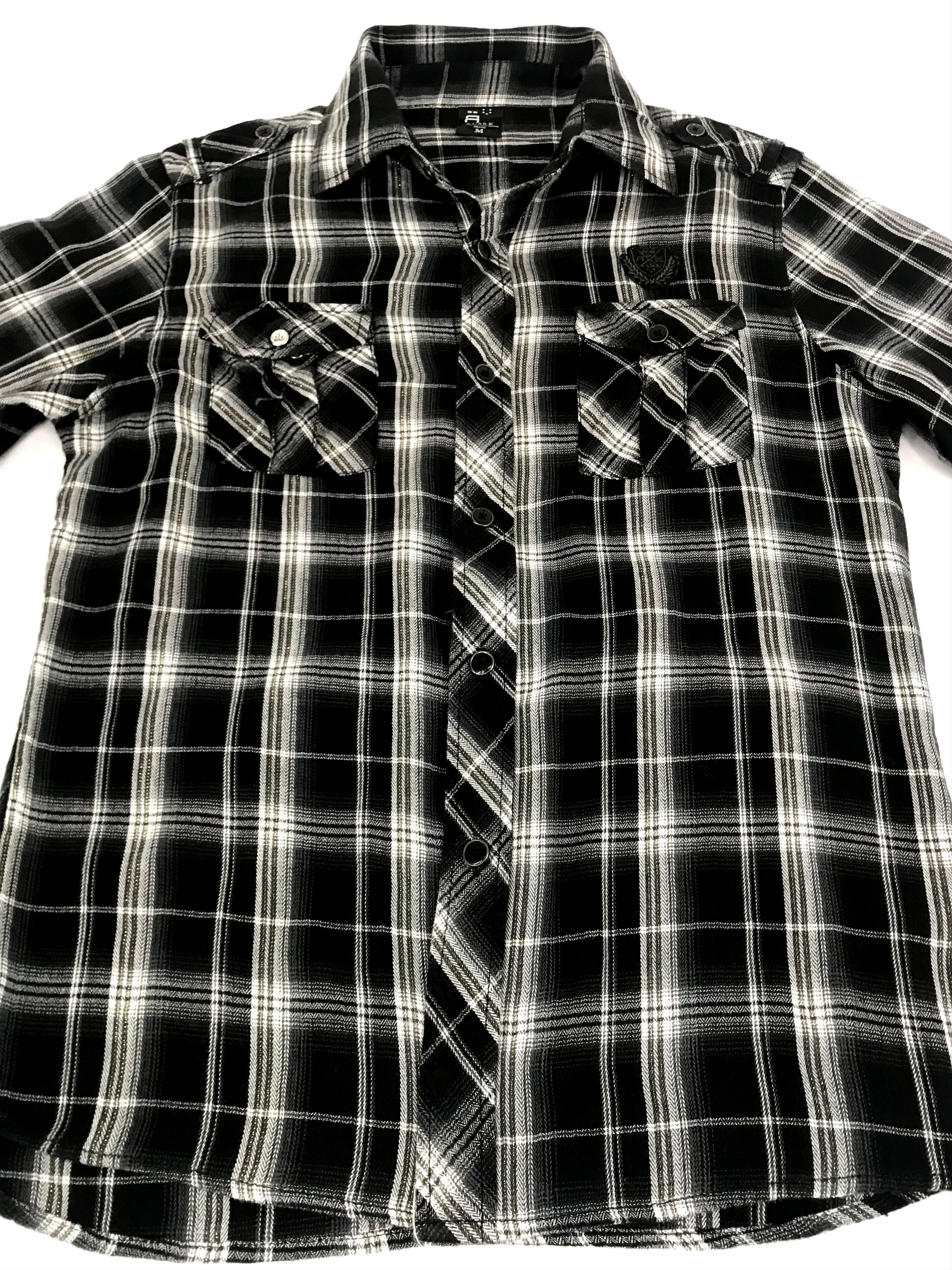 Flannel Vintage Russ-k Flannel Shirt Double Pockets Button Down Size US M / EU 48-50 / 2 - 3 Thumbnail